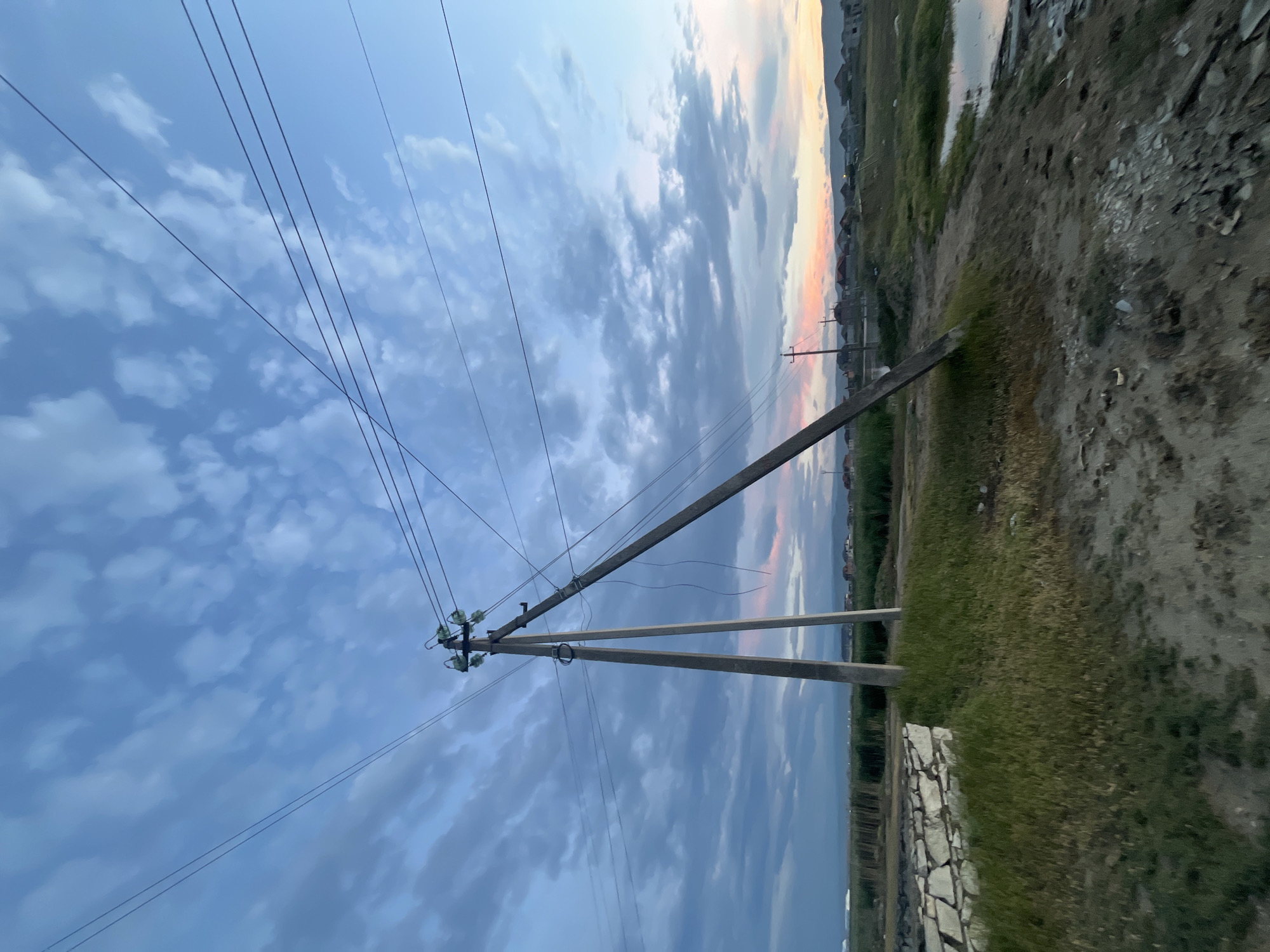 Evening scenes documented in Kaspiysk, Russia residential area