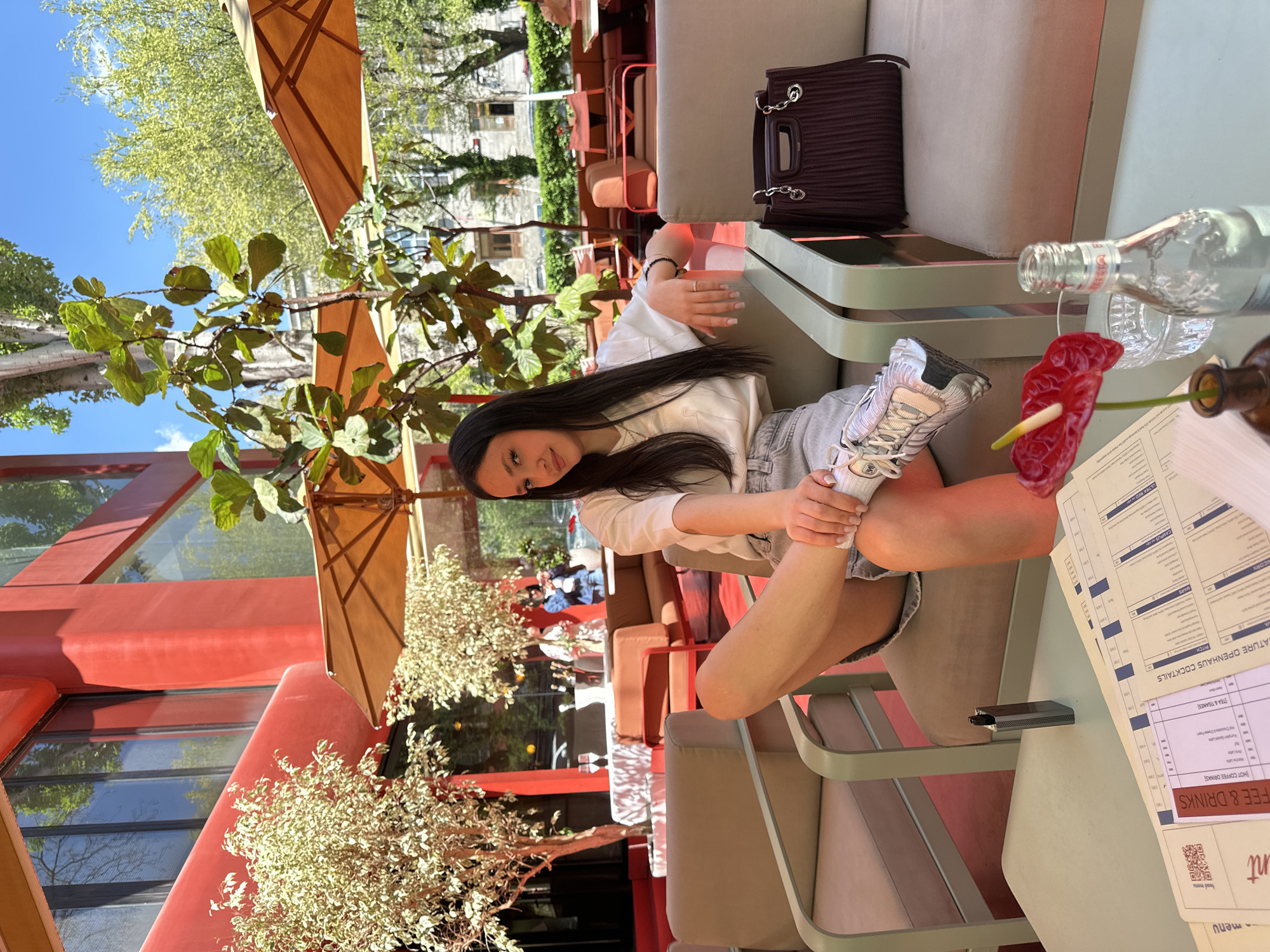 Morning photography session captures woman and flowers in Yerevan