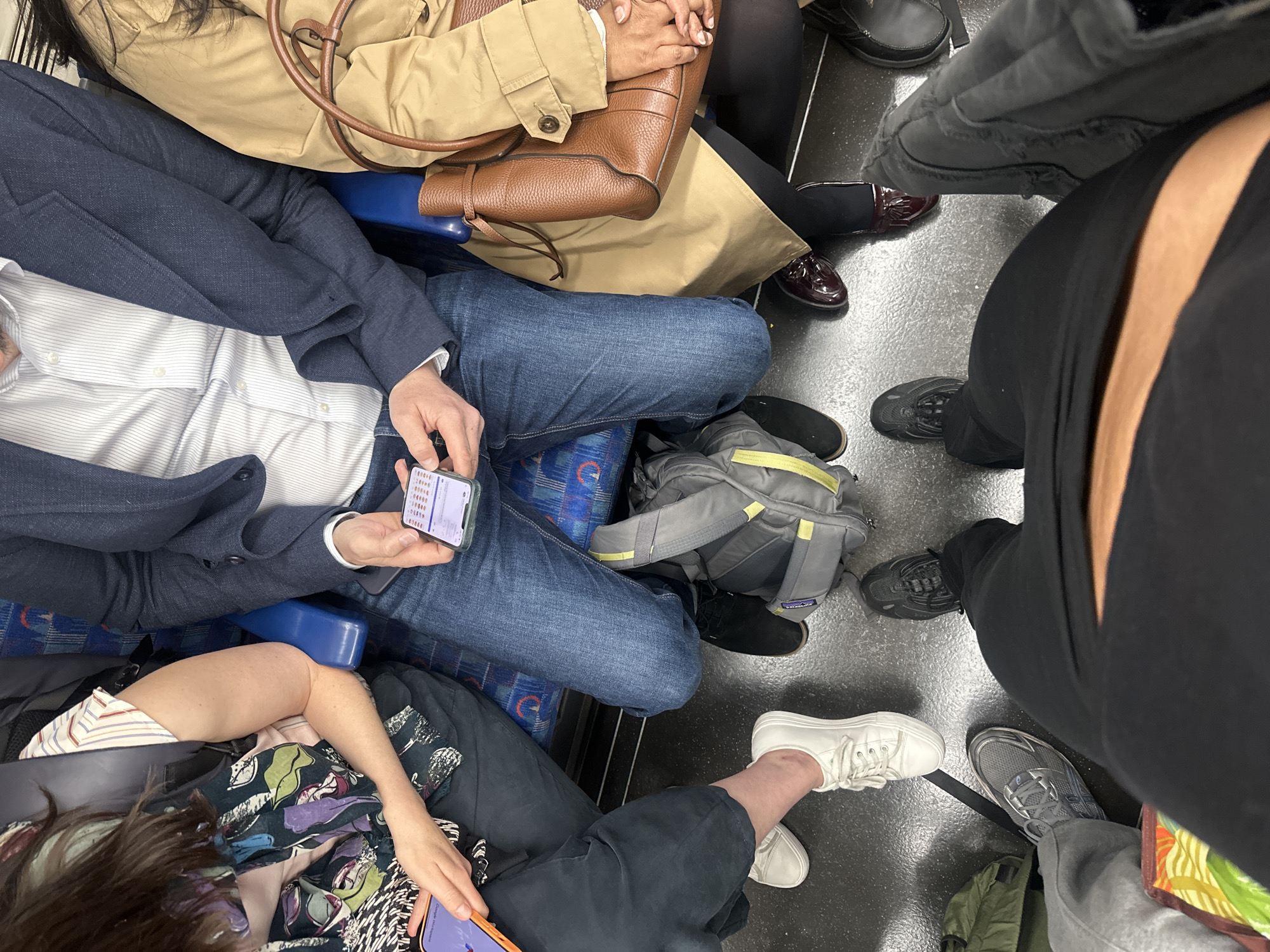 Morning commute captured on crowded London transport in Southwark