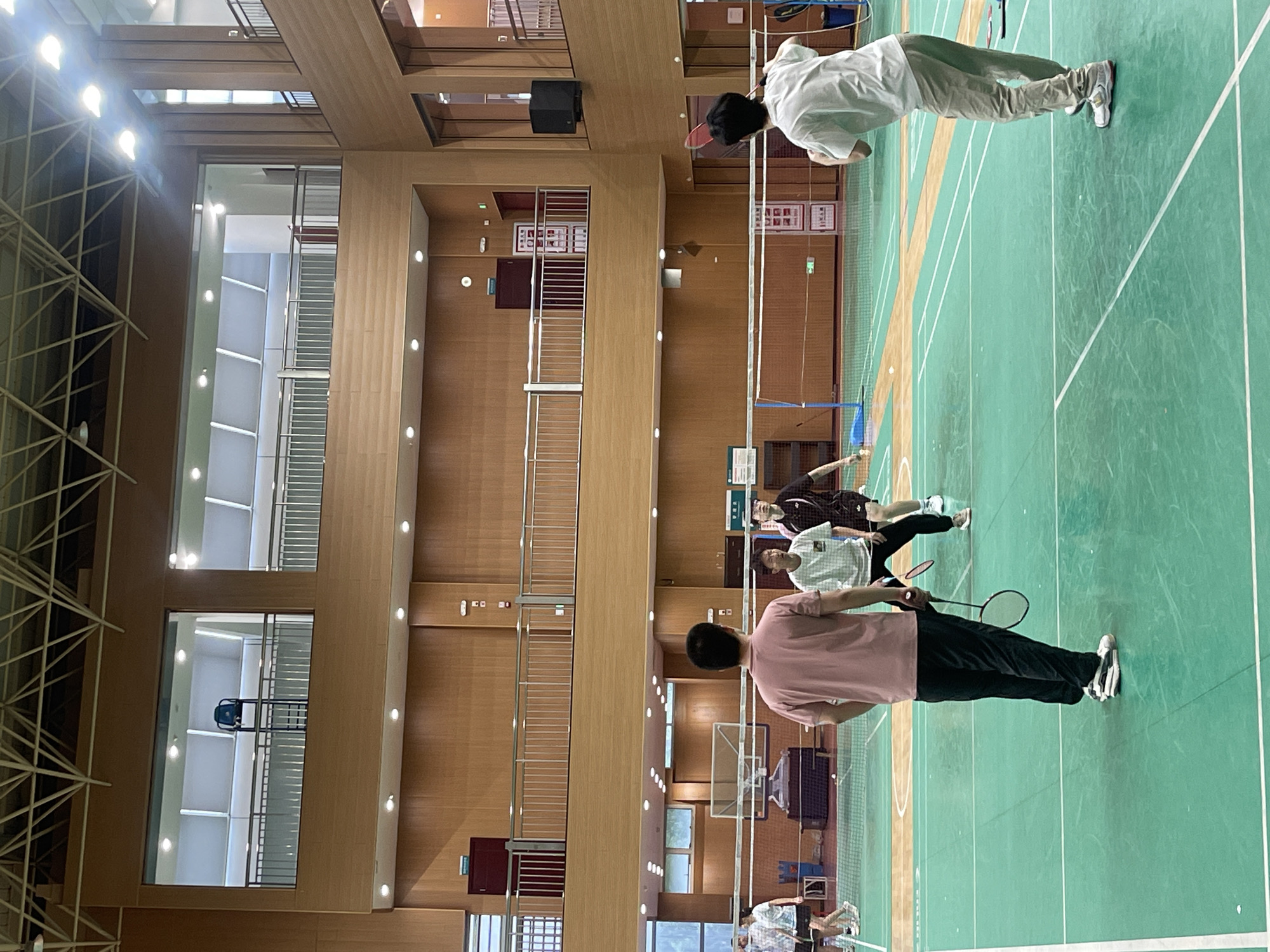 Badminton games observed at Chongqing gymnasium facility