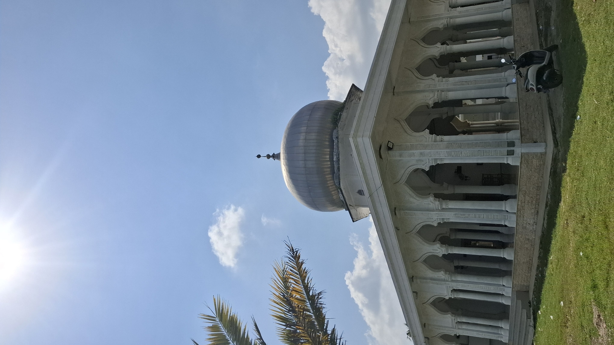 Morning at a white-domed mosque in Grong-grong, Indonesia