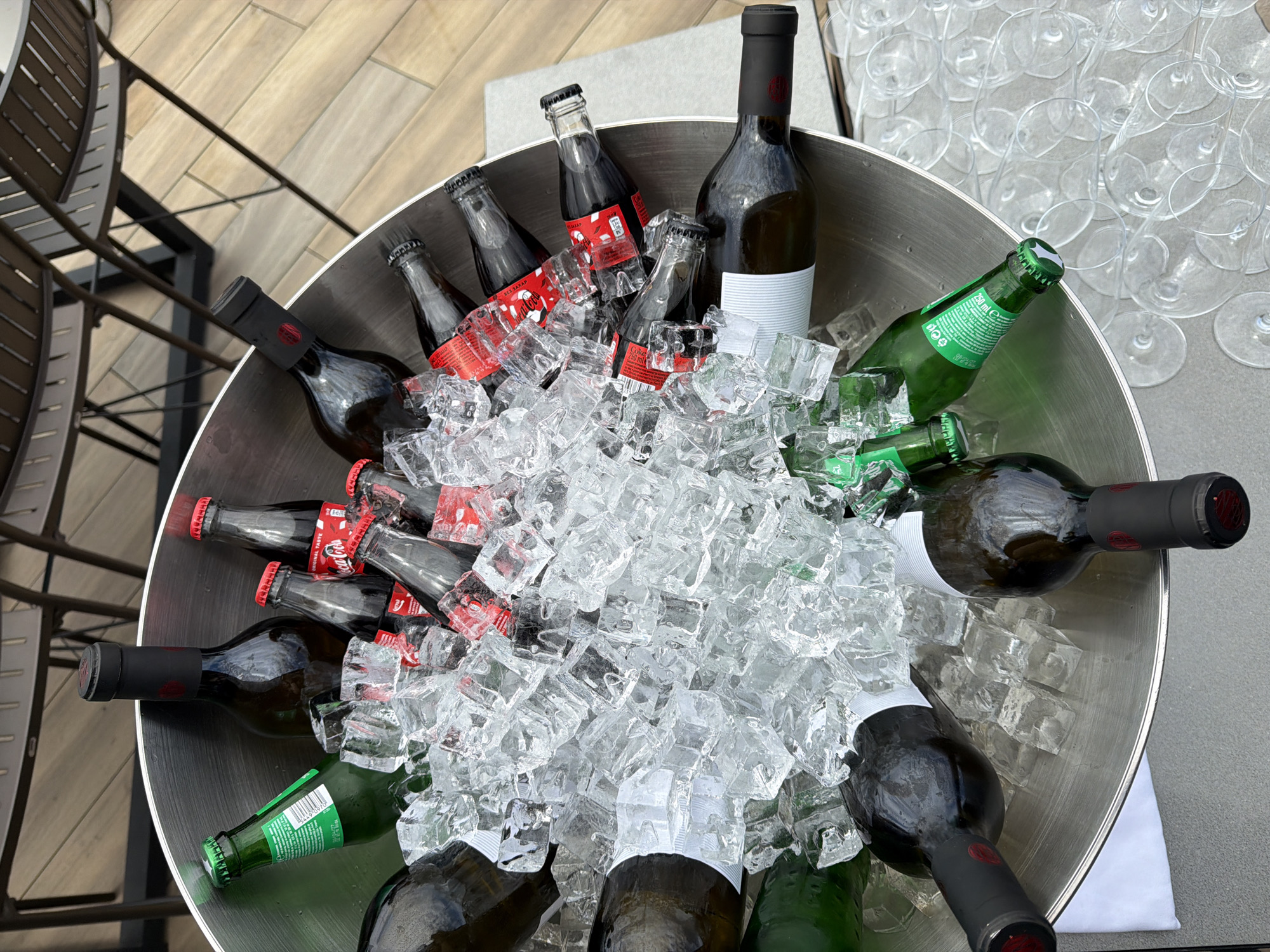 Sofia rooftop restaurant prepares for service overlooking cathedral