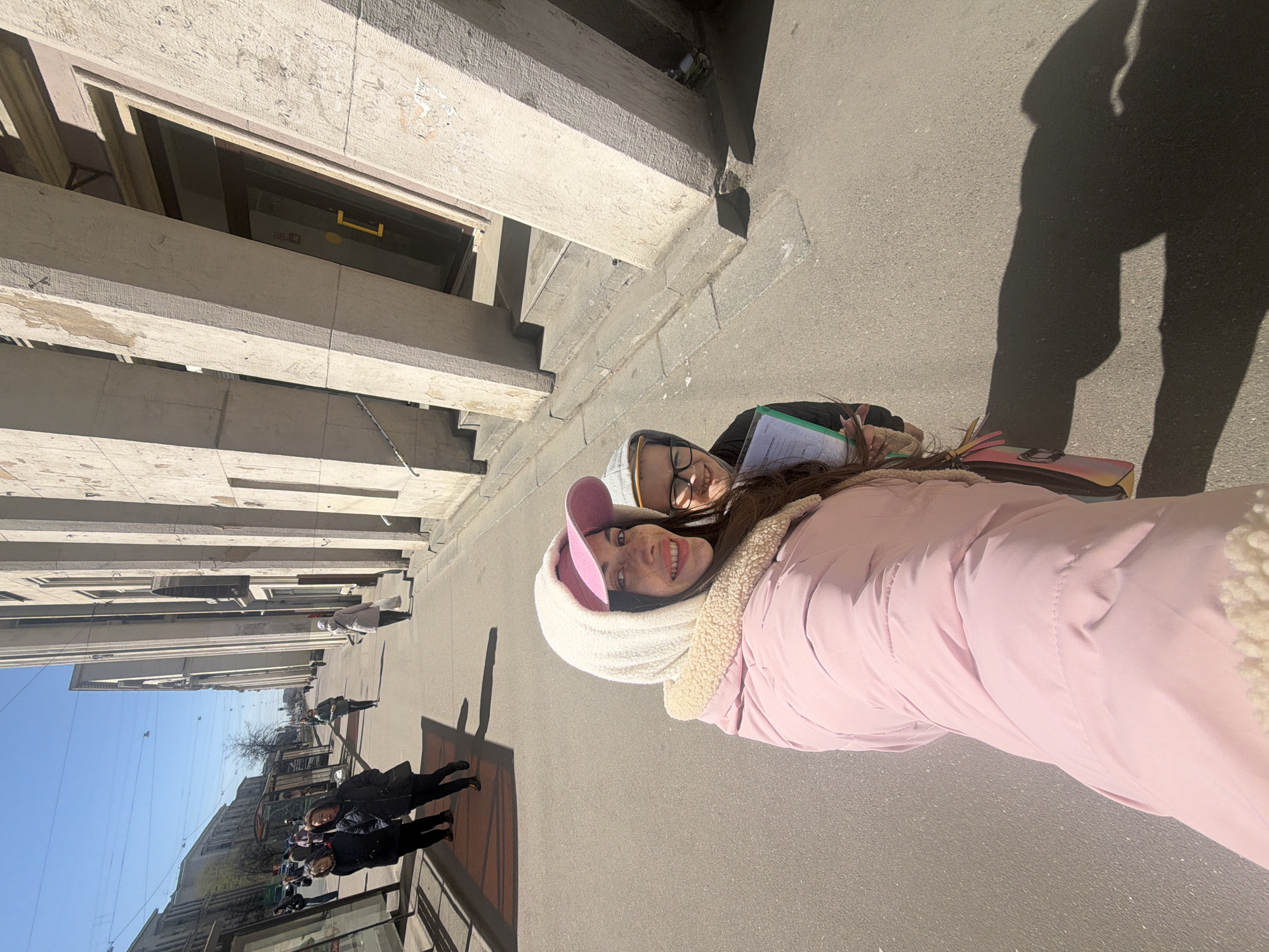 Casual street photography captured on sunny morning in Saint Petersburg