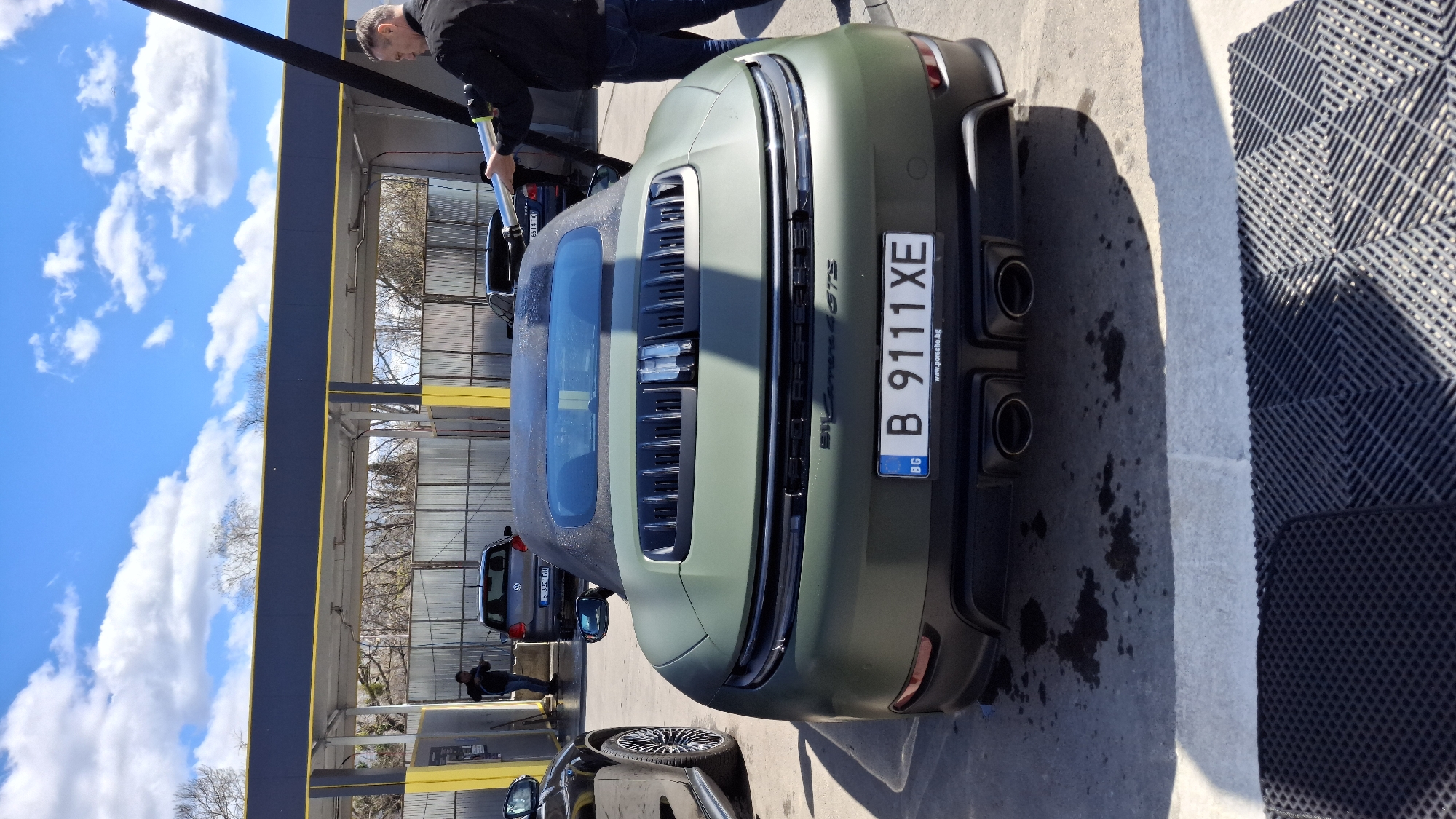 Porsche 911 spotted at Varna car wash under sunny skies