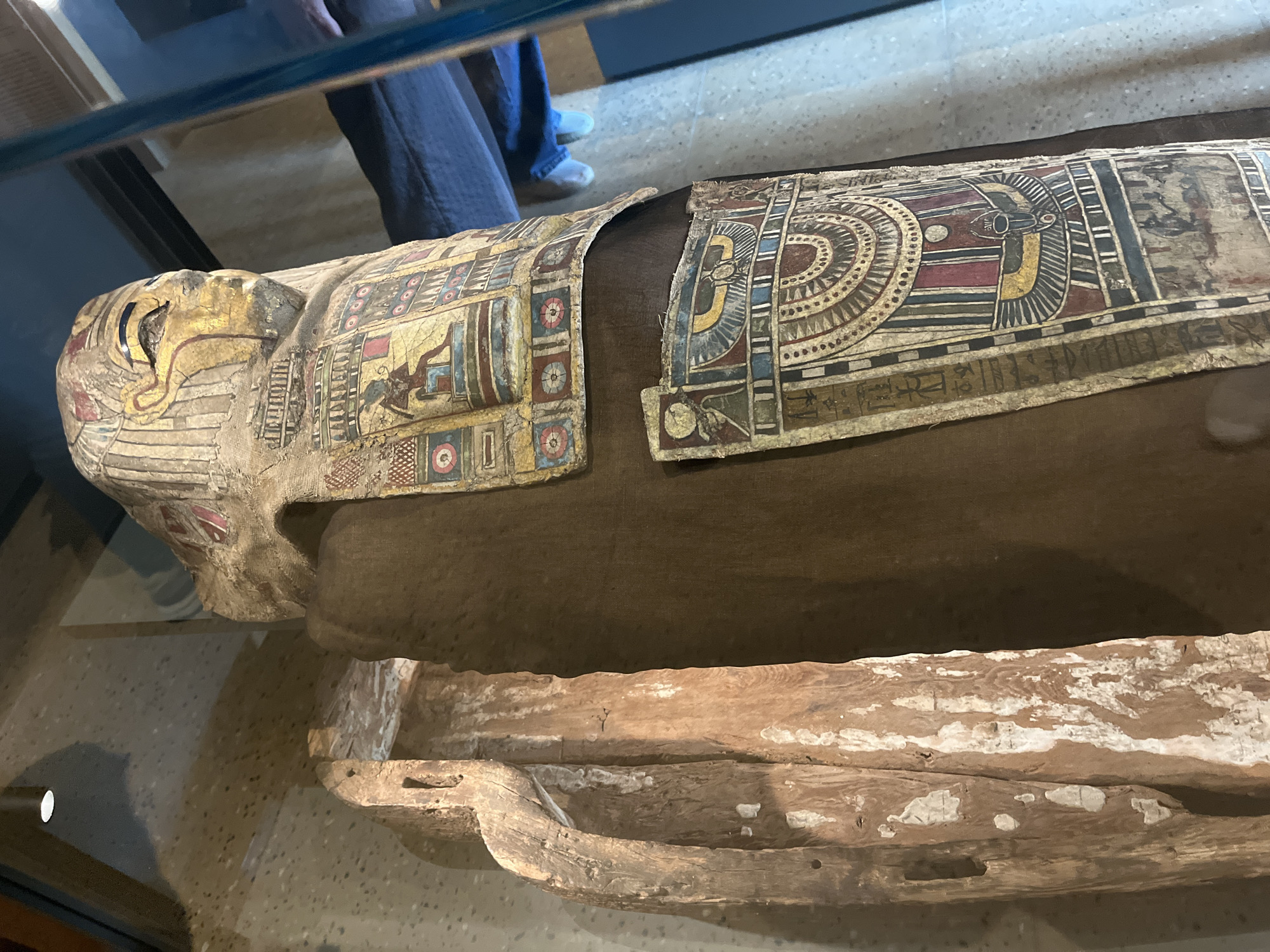 Museum visitor documents ancient artifacts during hour-long tour