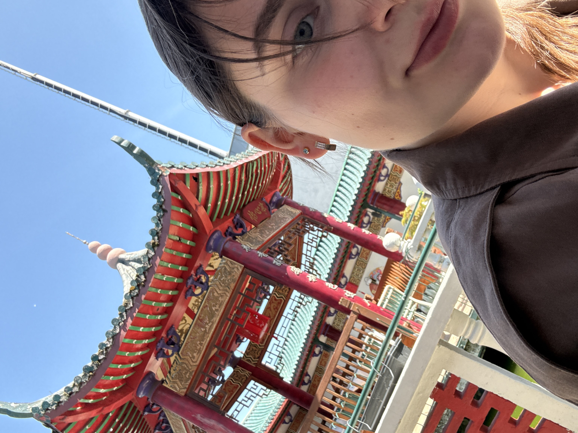 Tourist visits Asian cultural site in Austrian town