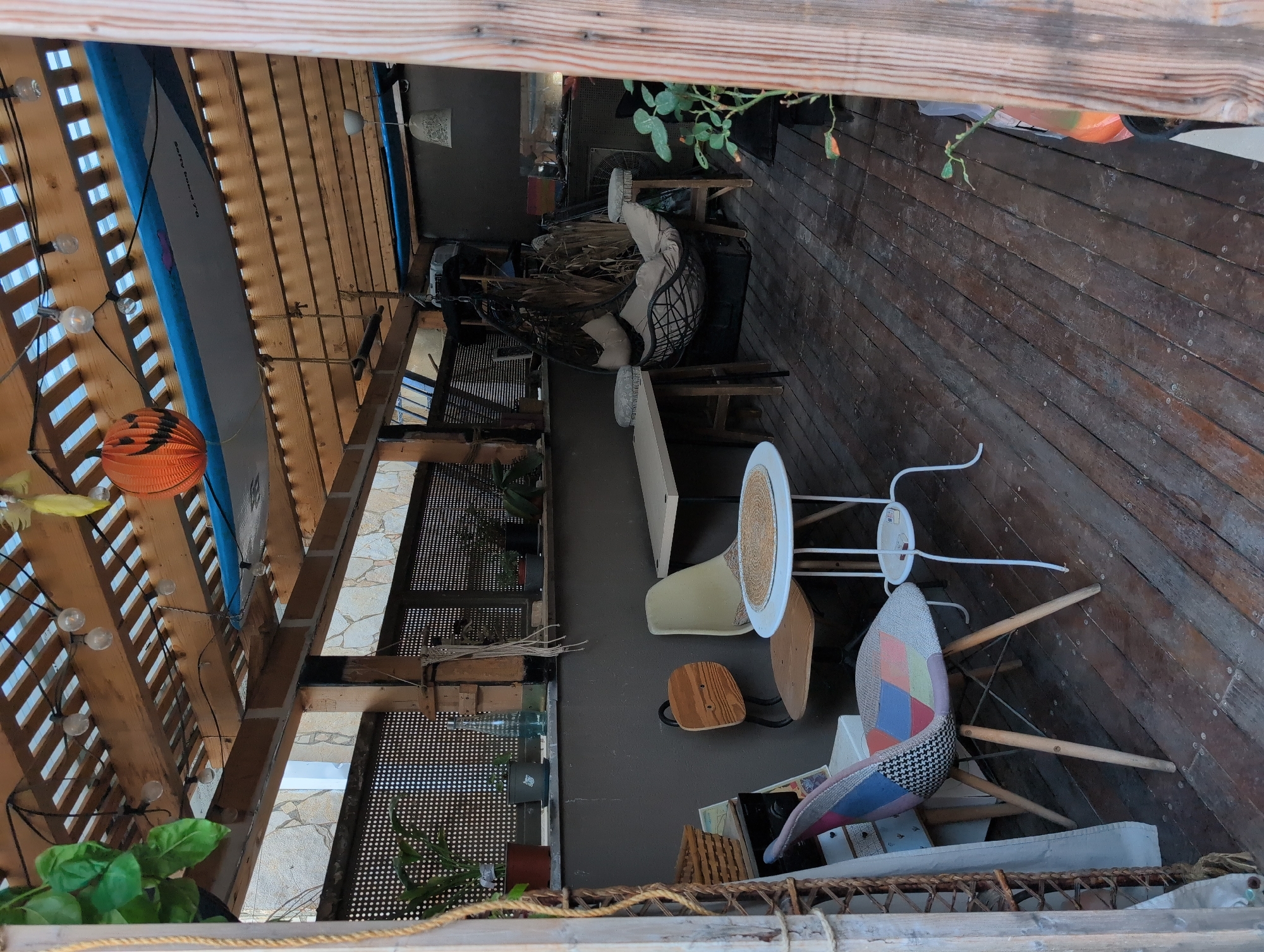 Afternoon scenes from a Tel Aviv patio and doorway