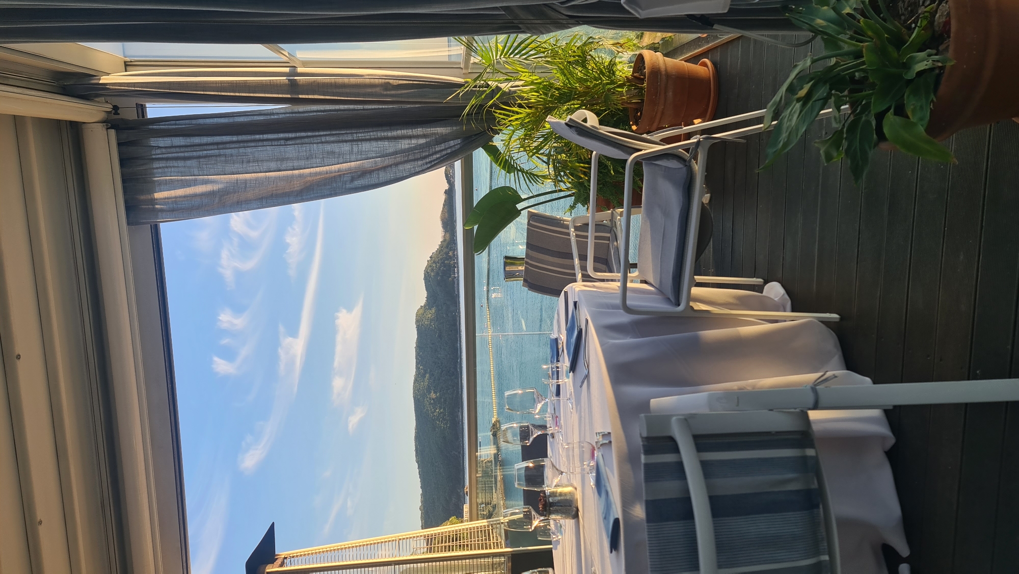 Coastal dining captured at scenic Budva restaurant terrace
