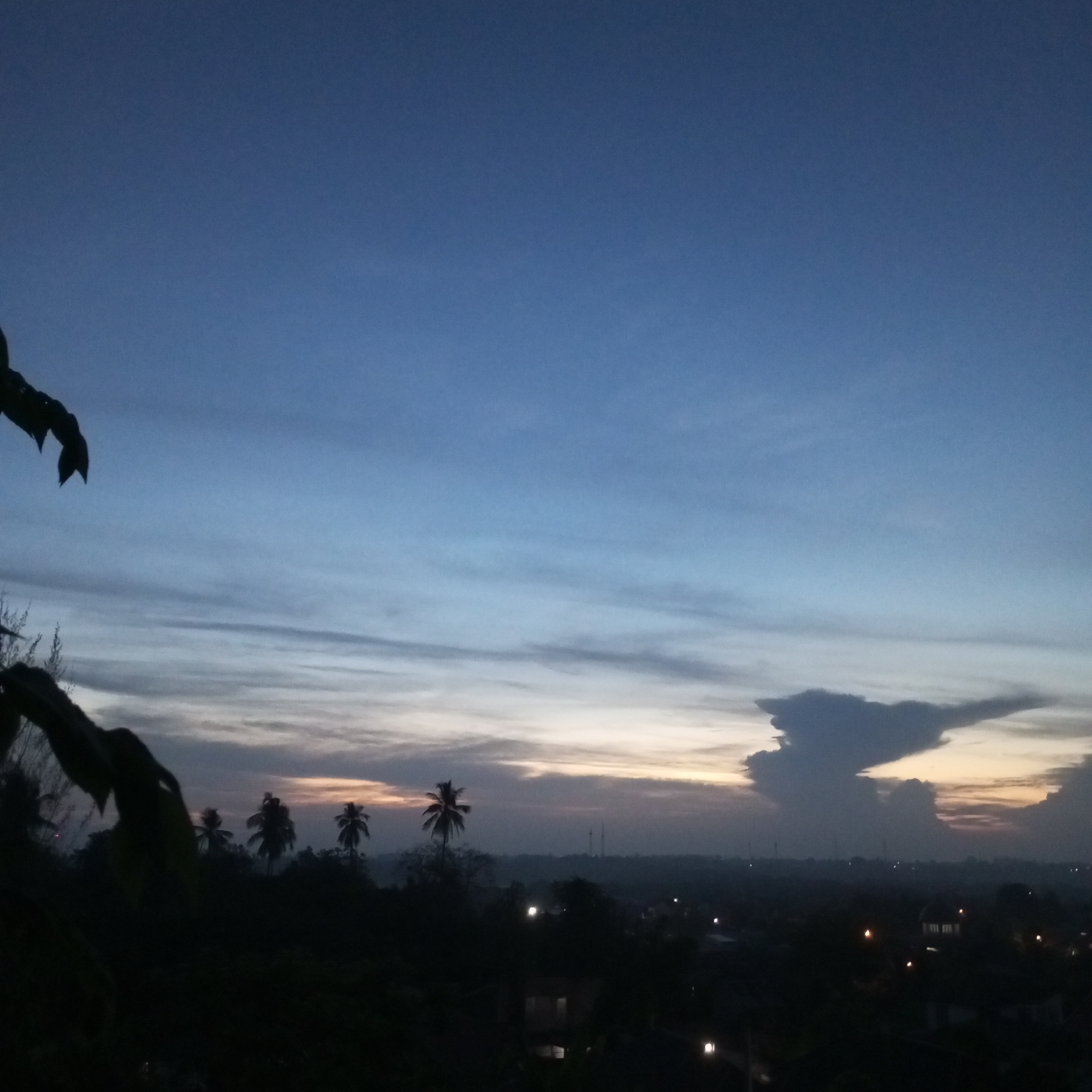 Twilight sky captured by witnesses in Lhokseumawe, Indonesia
