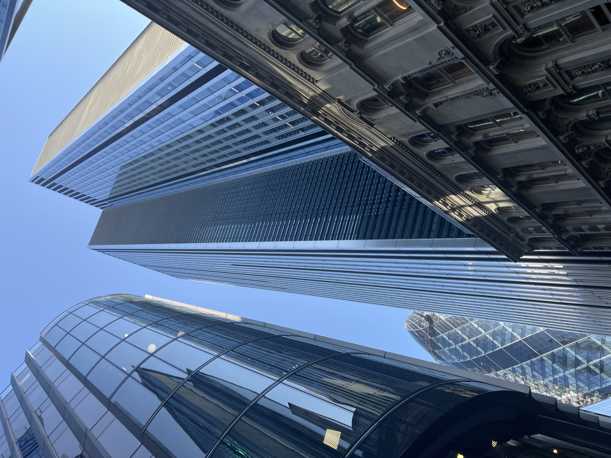 Historic stone meets glass towers in the City of London