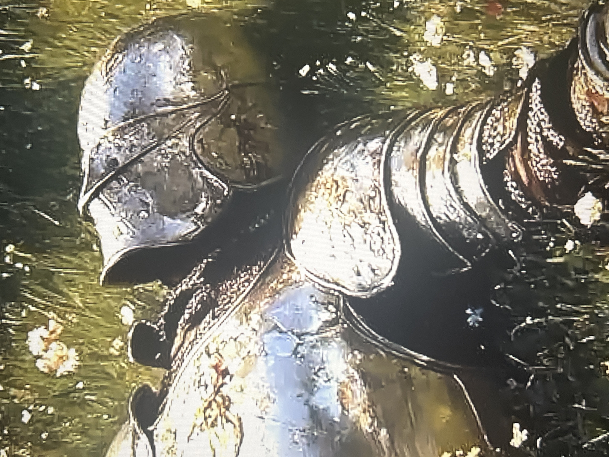 Medieval armor scenes, animated city figure, stormy skies, and windowsill cat