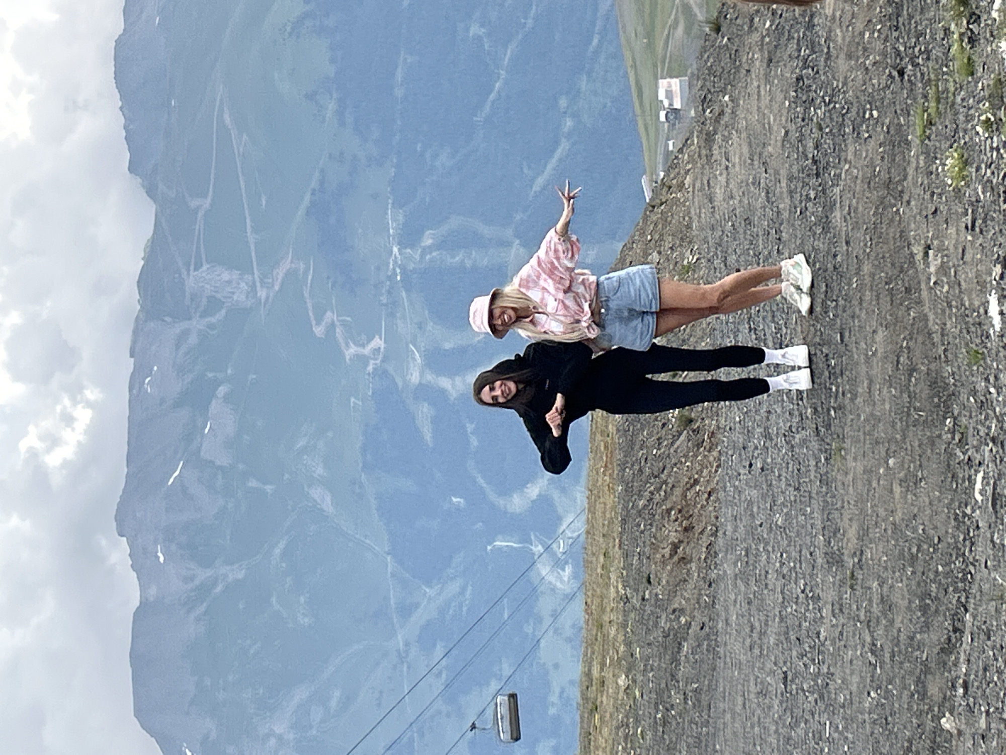 Hanging out on a rocky mountain ridge at Lunnaya Polyana