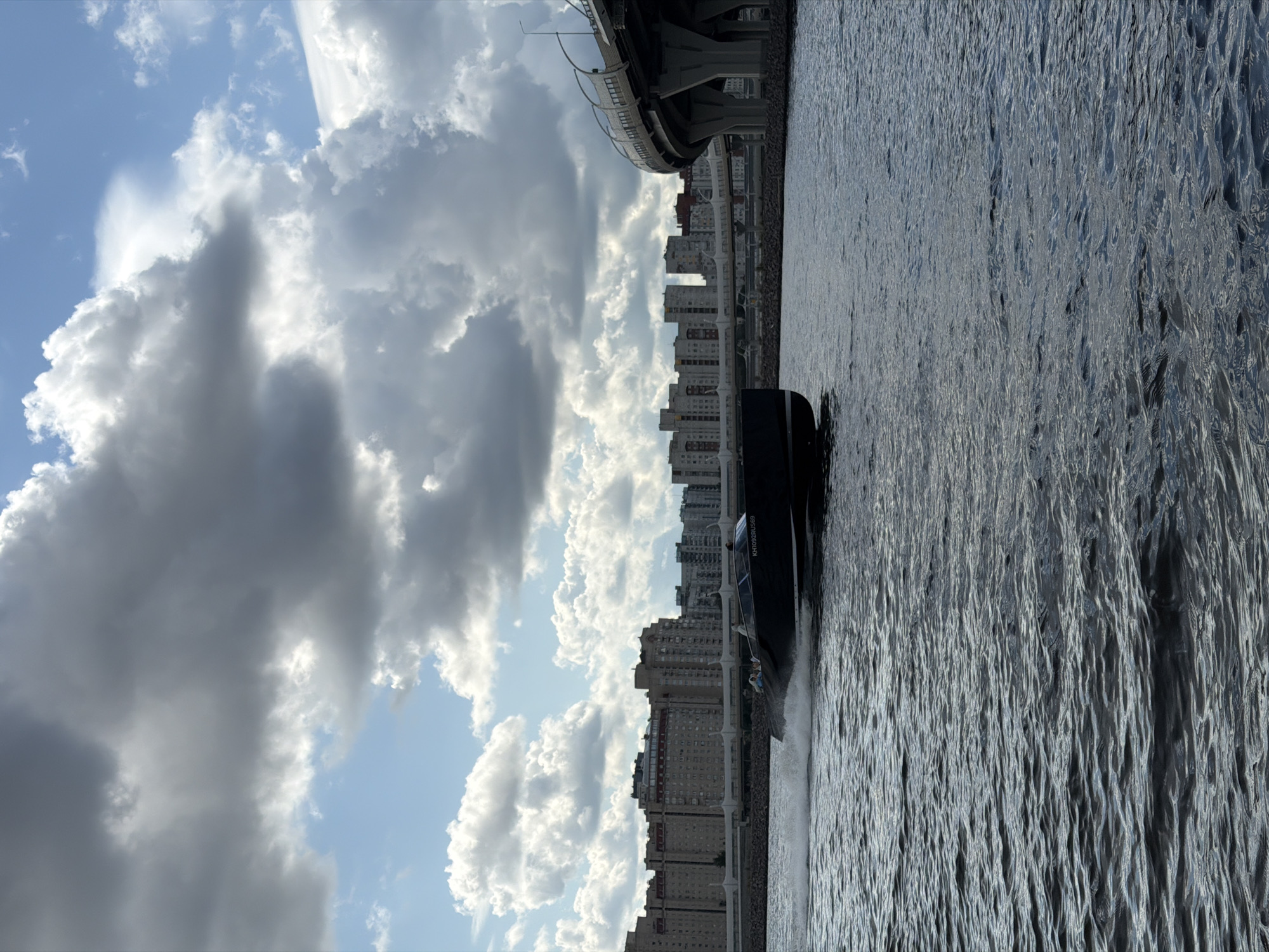 Boats on the water near Lakhta Center, Saint Petersburg