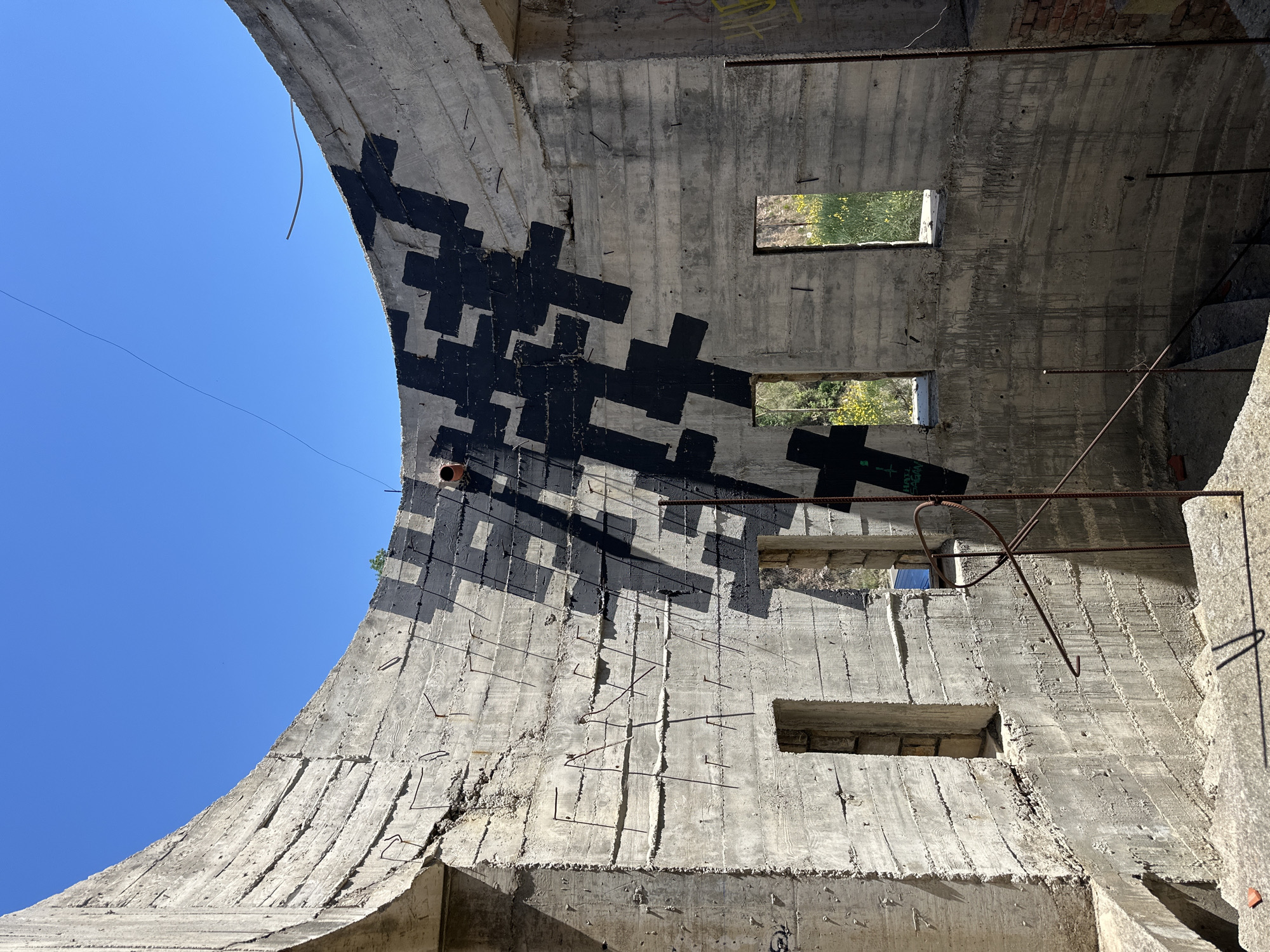 Mixed-state concrete building documented in Gornji Katun, Montenegro