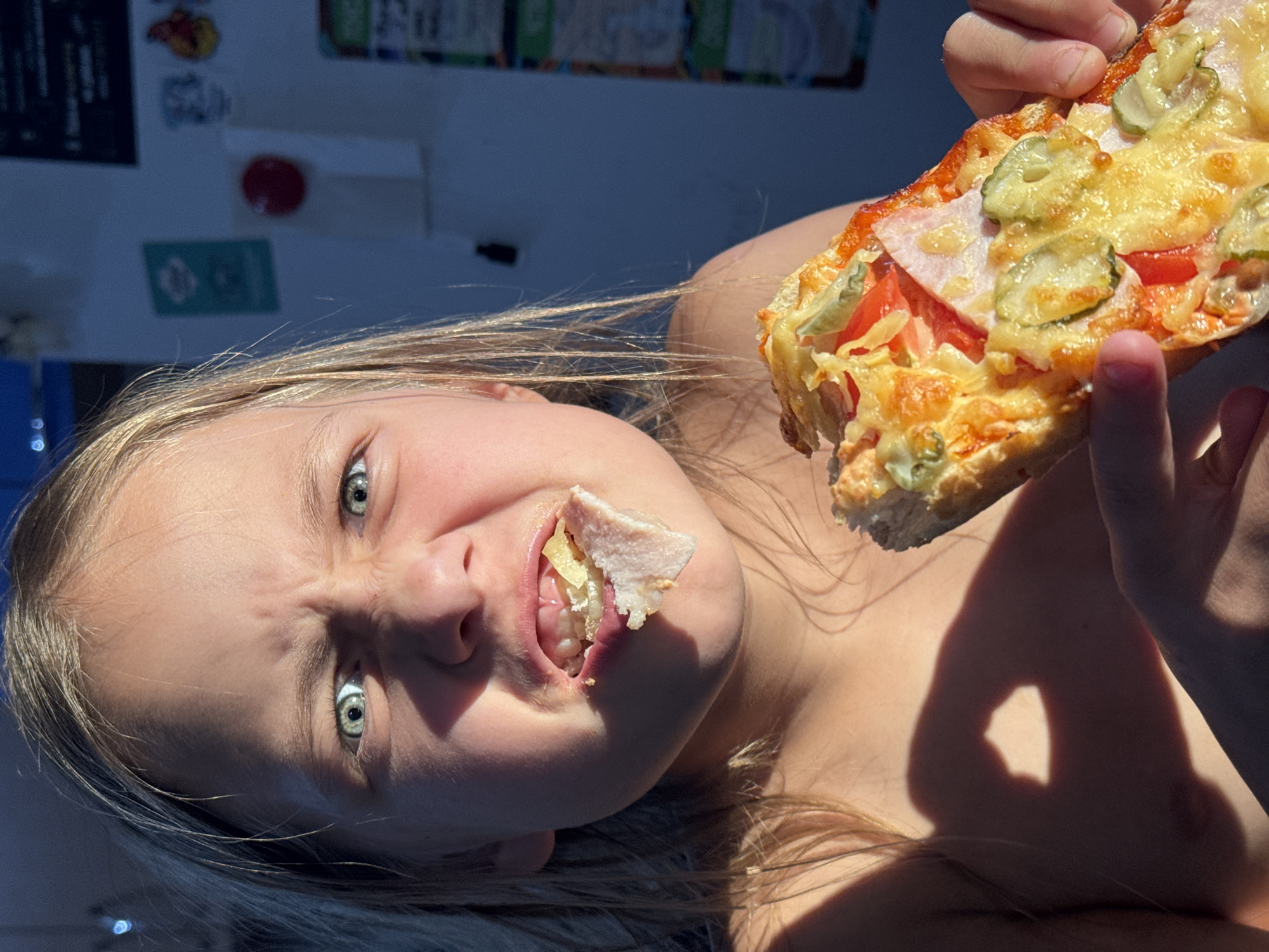 Pizza afternoon in Rusalevka with a corgi stealing the show