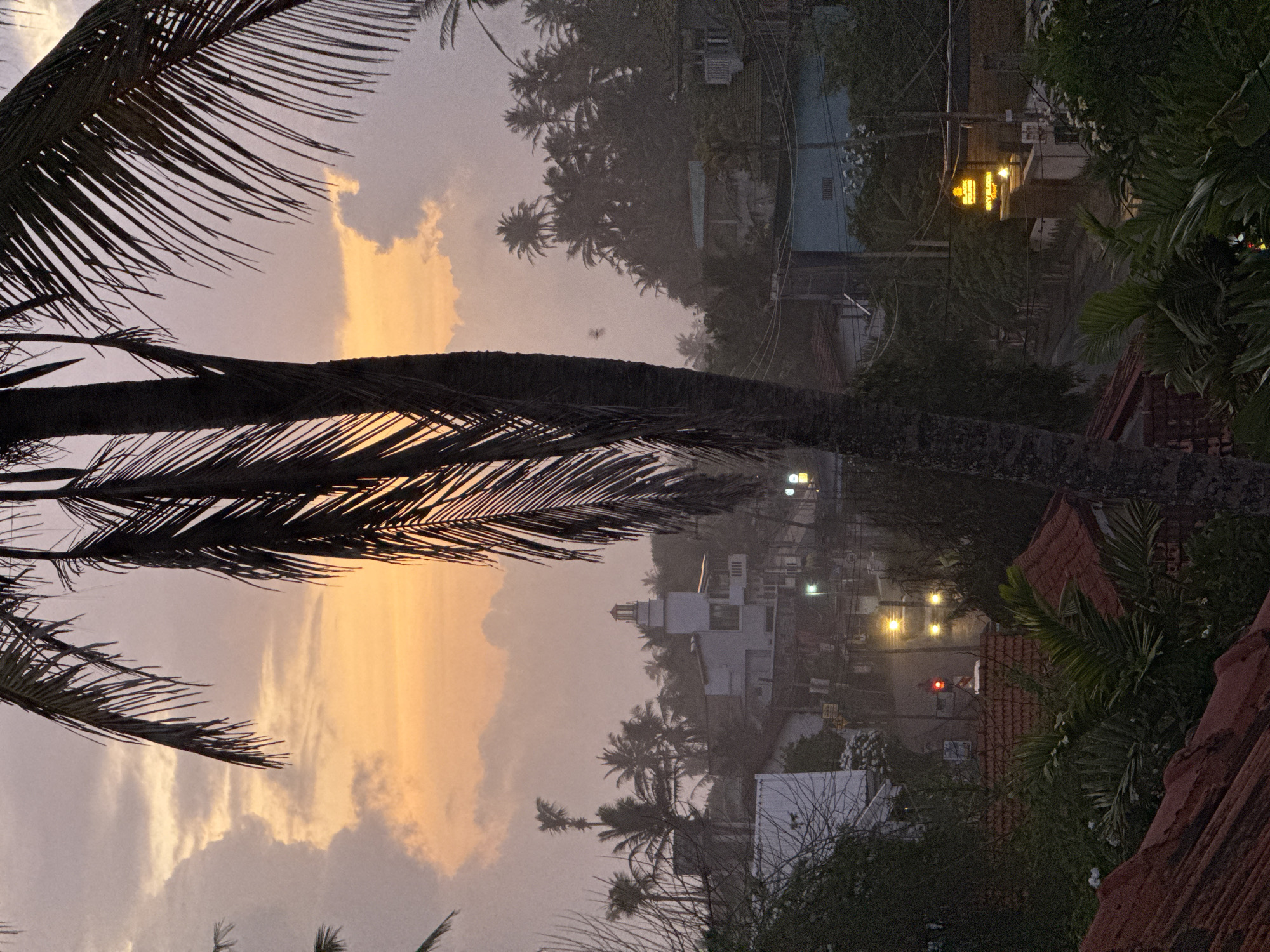 Dusk at a coastal guesthouse in southern Sri Lanka