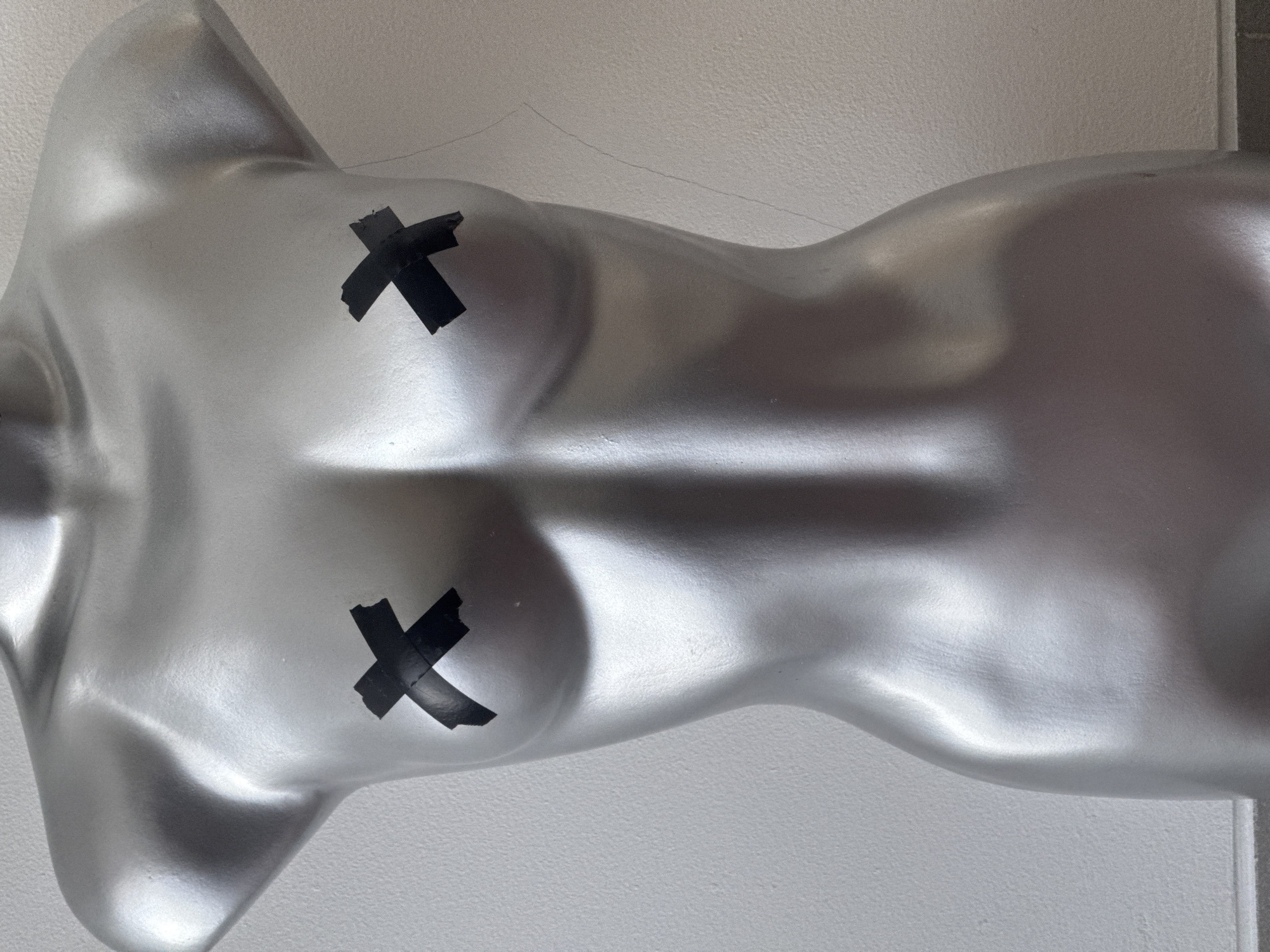 Mannequin with taped X's spotted in Beraban Indonesia