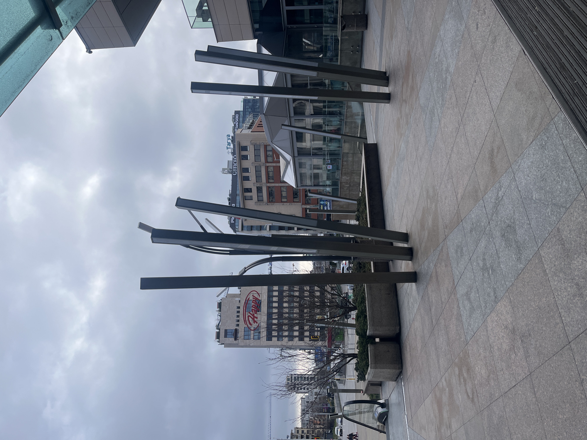 Morning documentation of urban spaces and retail areas in Sofia
