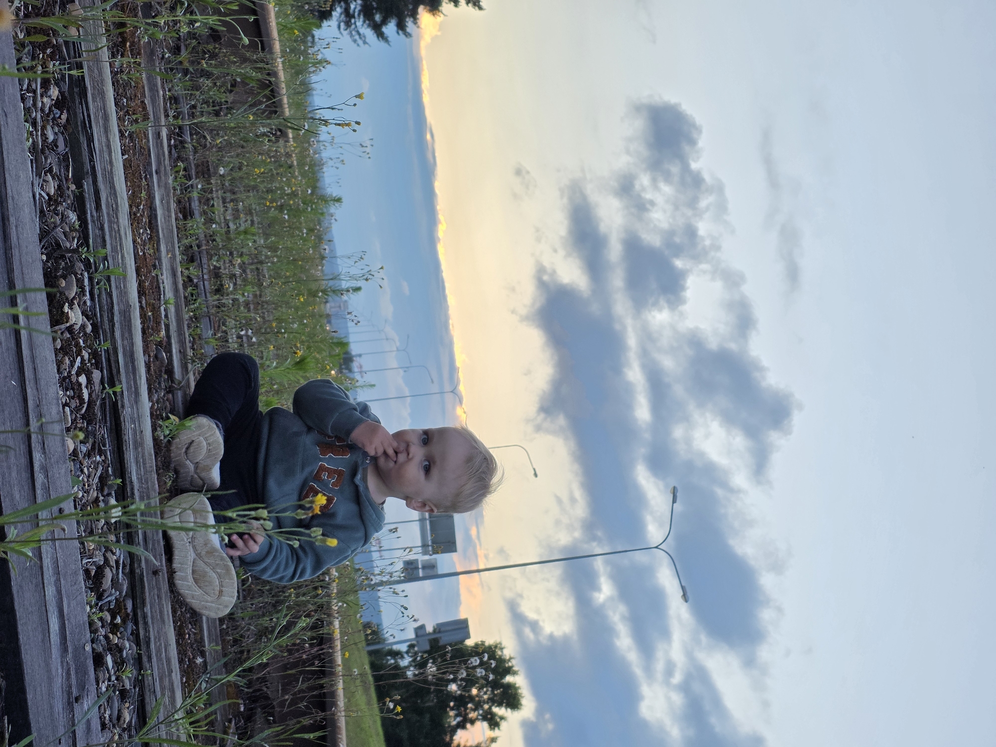 Afternoon wandering near rail tracks and industrial Chaikovsky