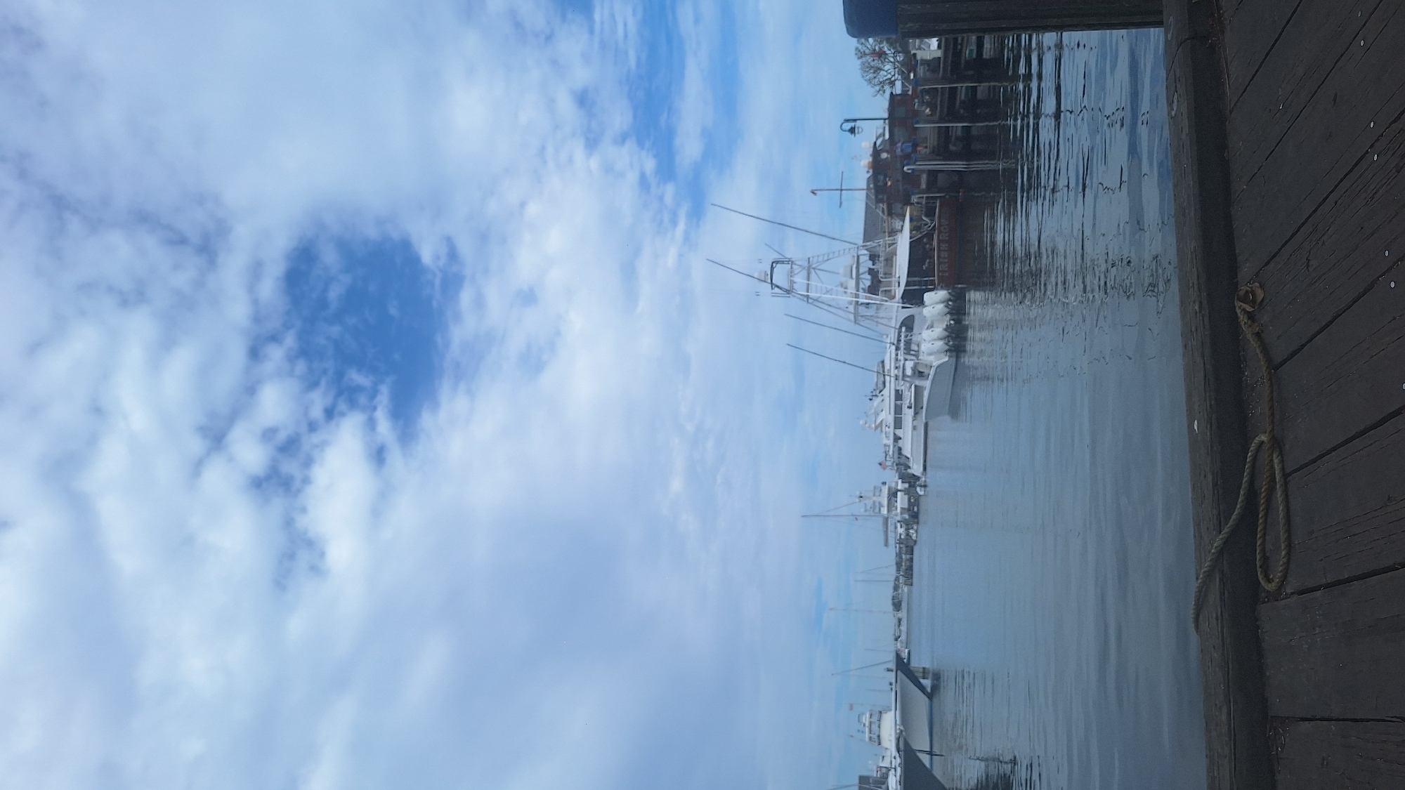 Quiet afternoon on a weathered Nantucket harbor dock