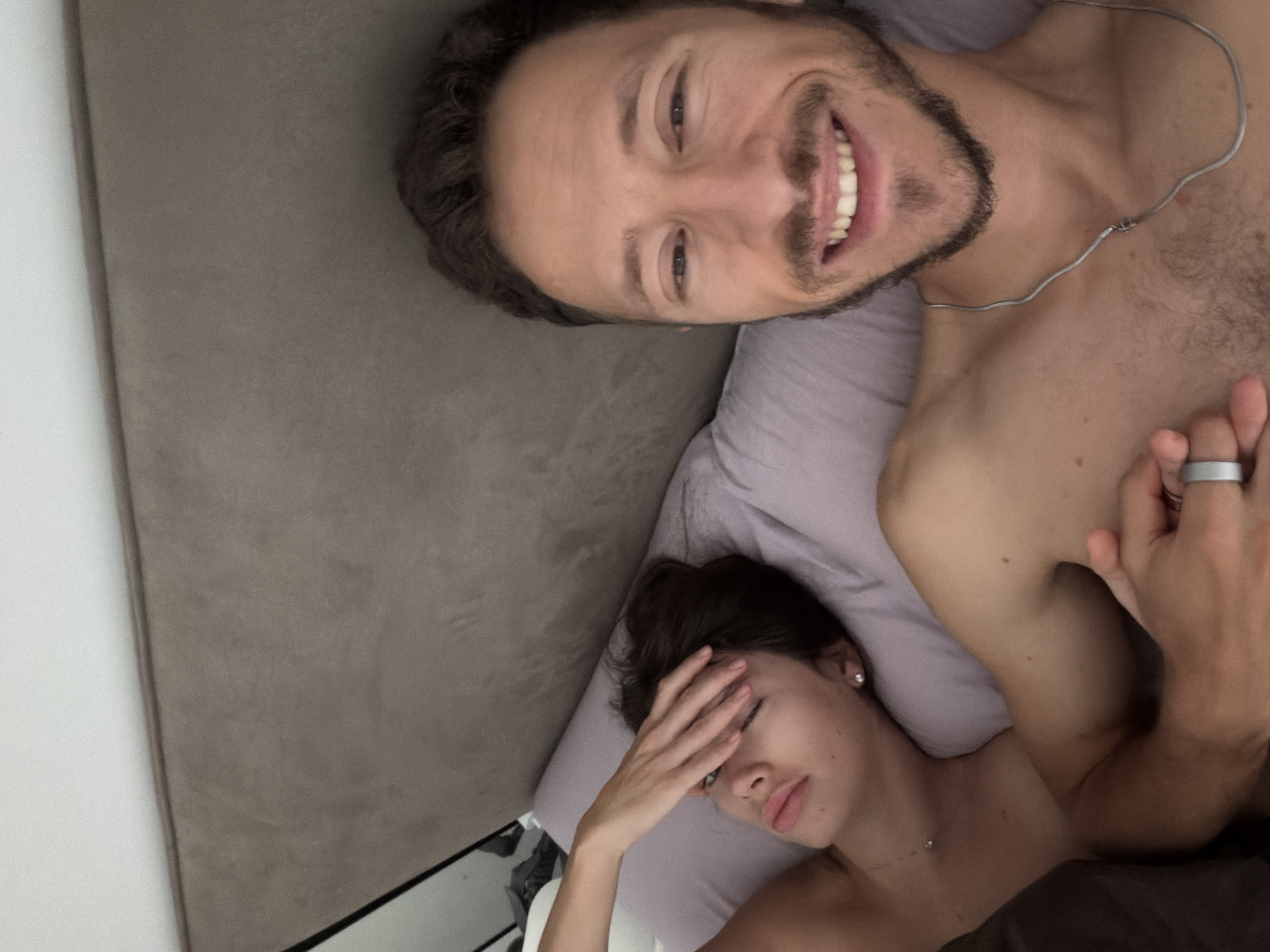 Intimate morning moment photographed in Tel Aviv bedroom