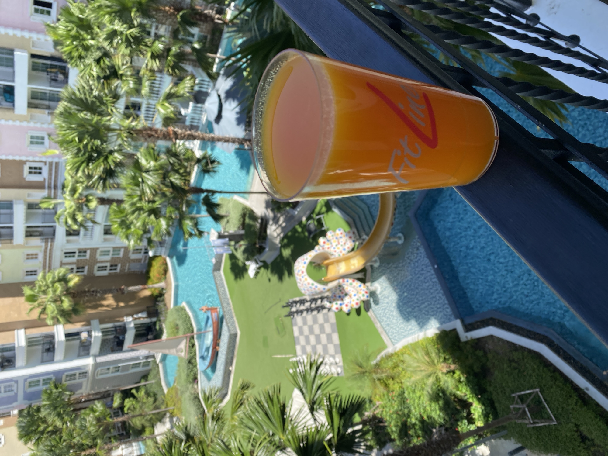 Poolside views at a Pattaya resort, lazy river and all