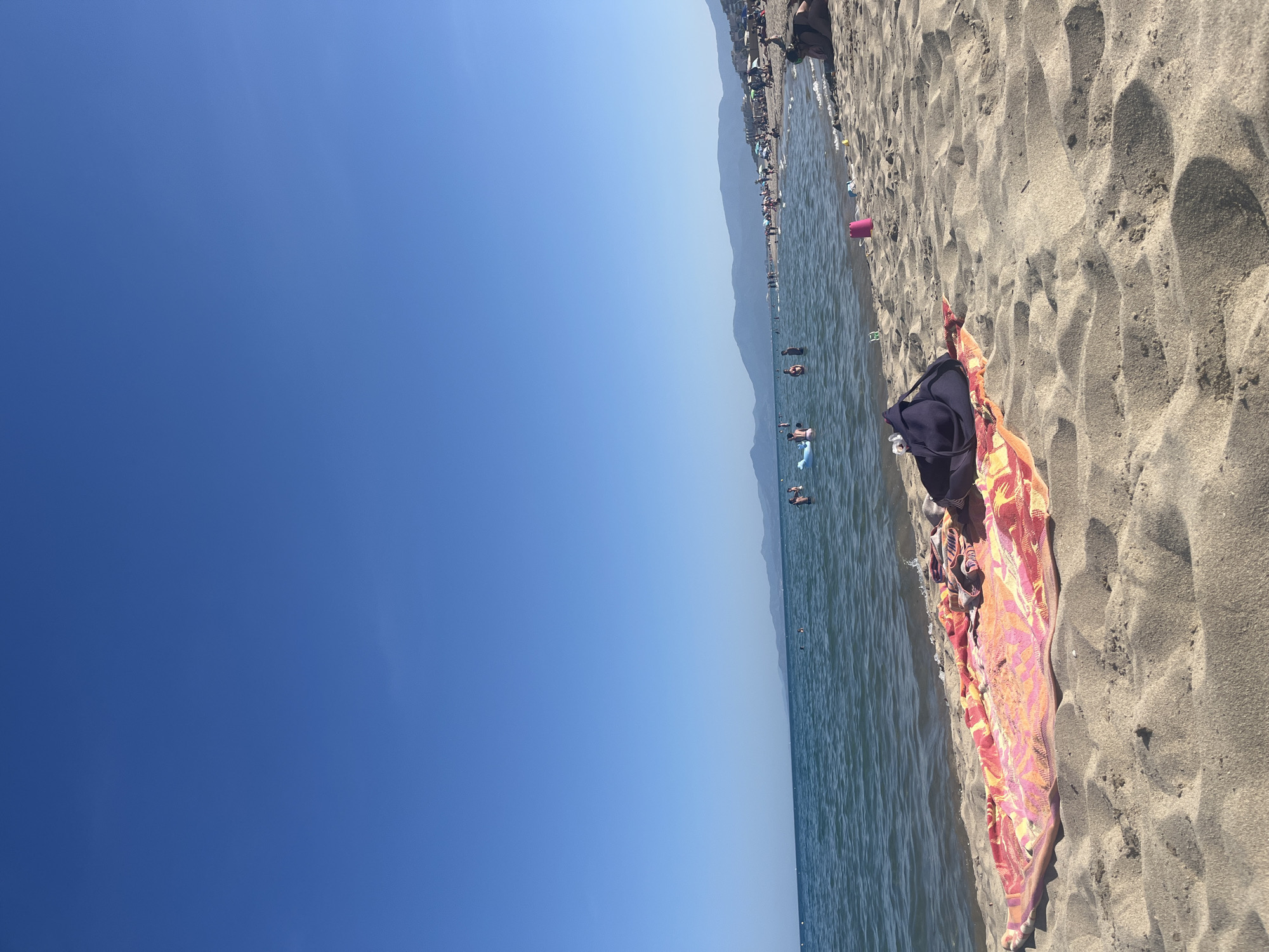 Beach scene captured in Canet-en-Roussillon, France