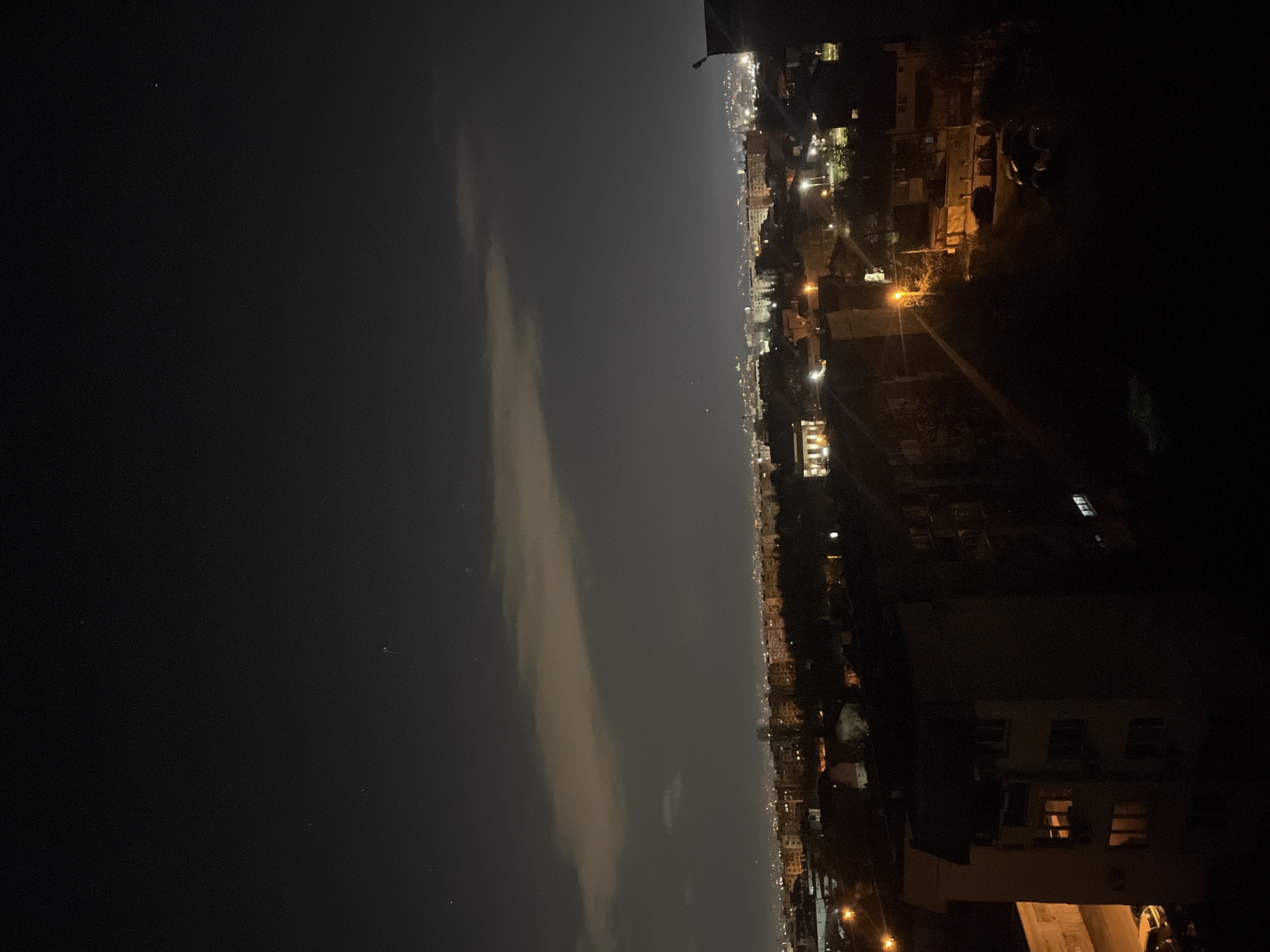 Nighttime cityscape photos captured from elevated Sofia vantage point