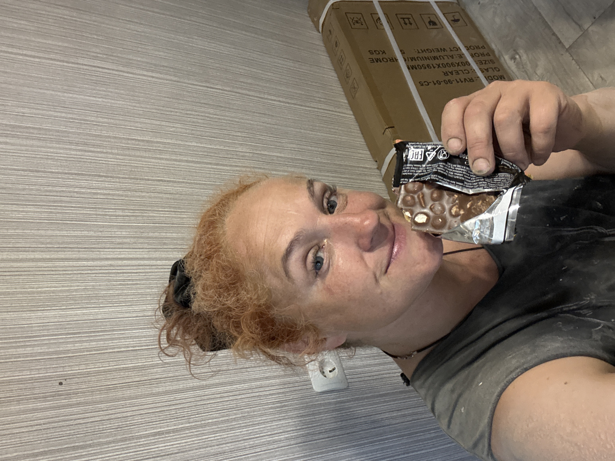 Early morning coffee break at a Chaikovsky work site