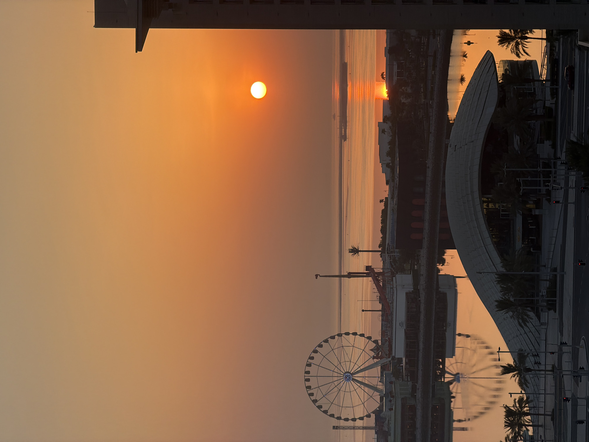 Sunset over Lusail's waterfront, Qatar