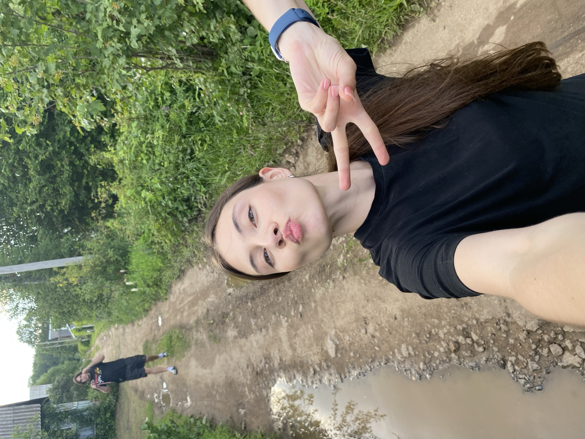 Casual summer afternoon at a rural property in Novyi Ural