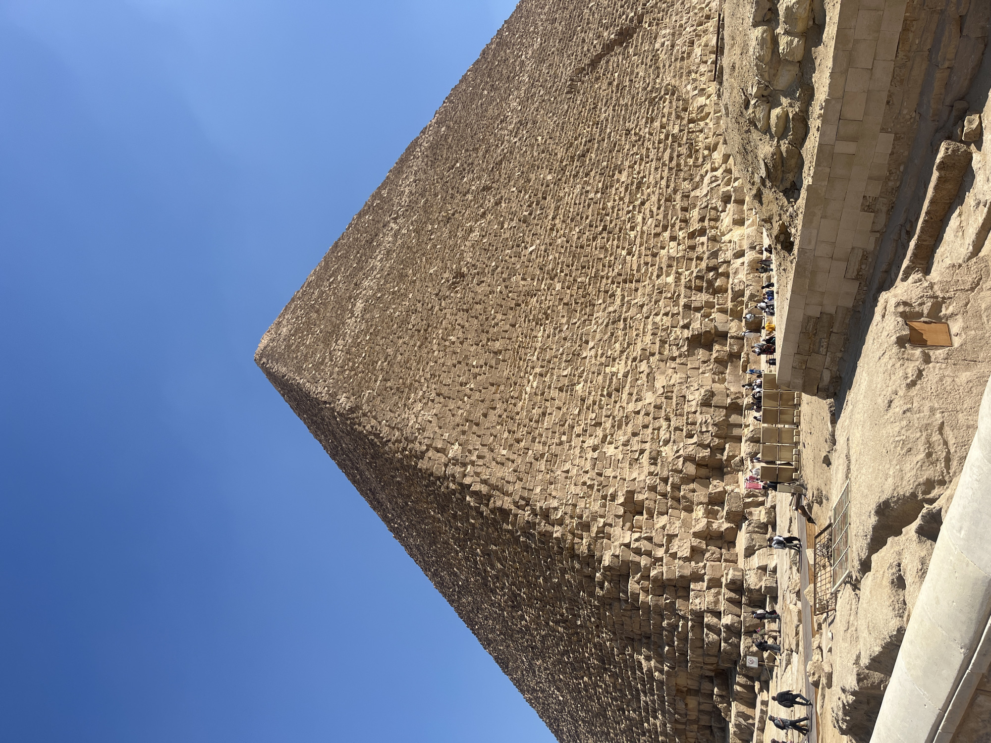 People climb Great Pyramid of Giza in Egypt