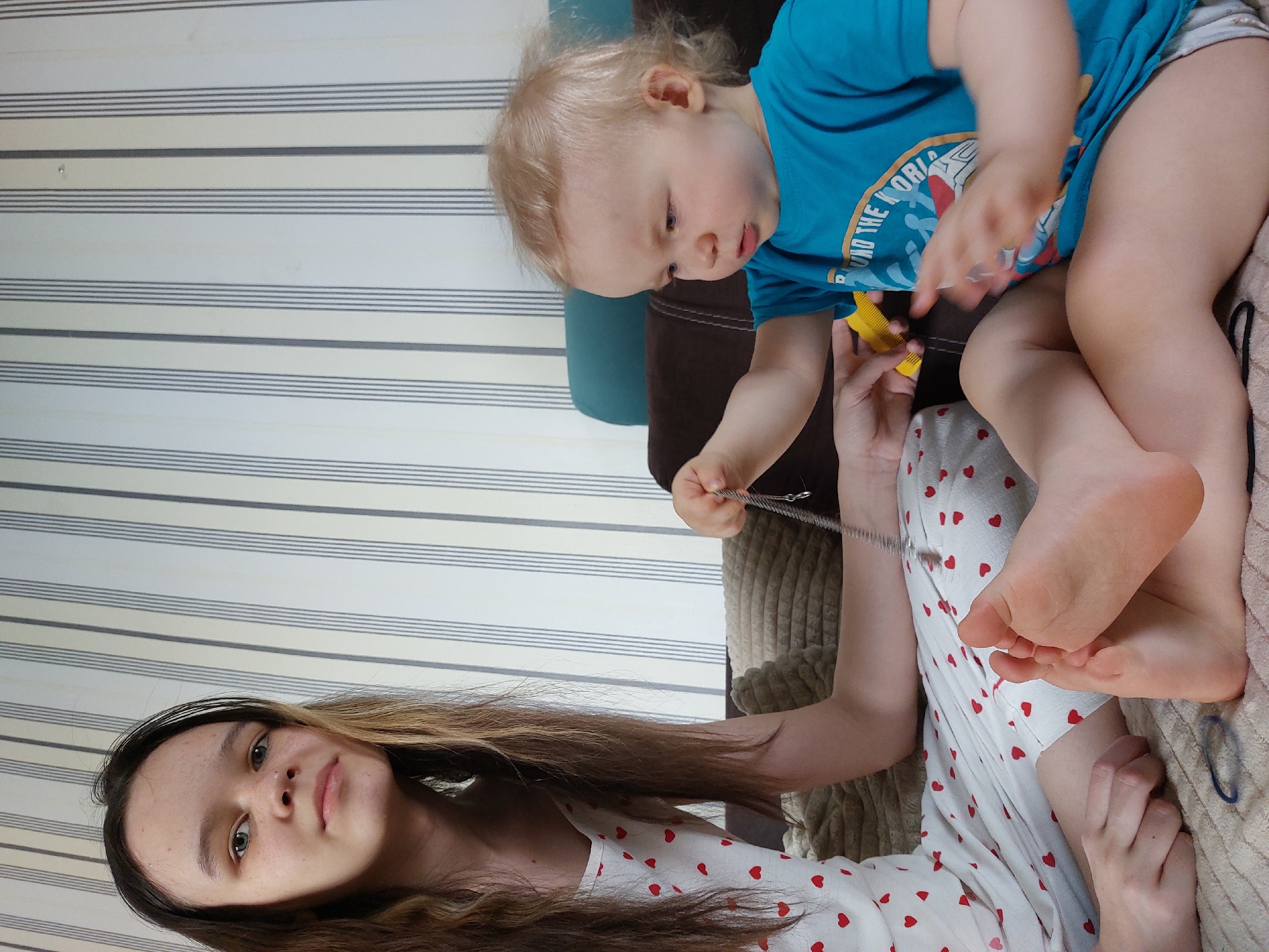 Family morning moments captured in Chaikovsky, Russia