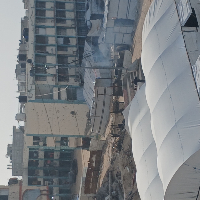 Extensive temporary camps, urban destruction documented across Gaza City