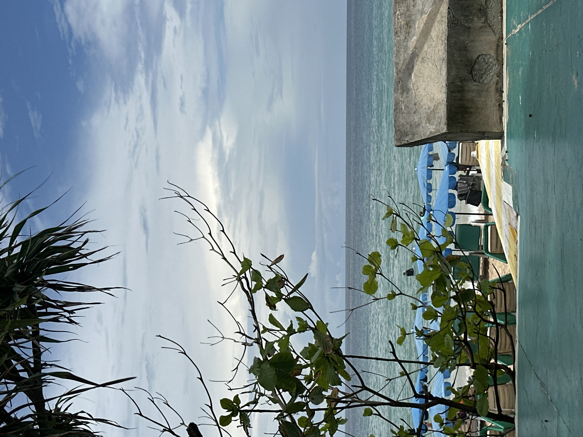 Elevated view over Karon Beach from a balcony or rooftop
