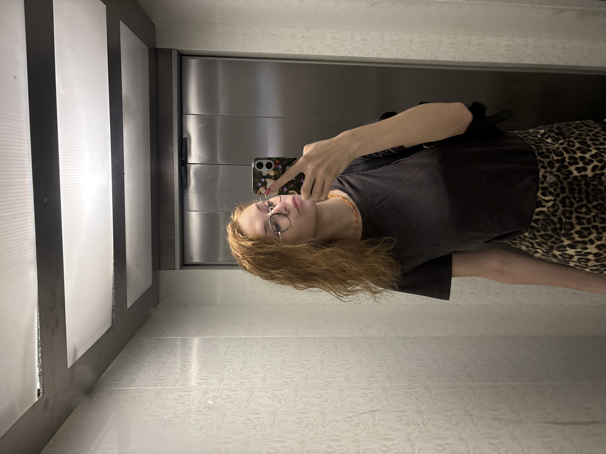 Elevator selfie session in Kragujevac, Serbia