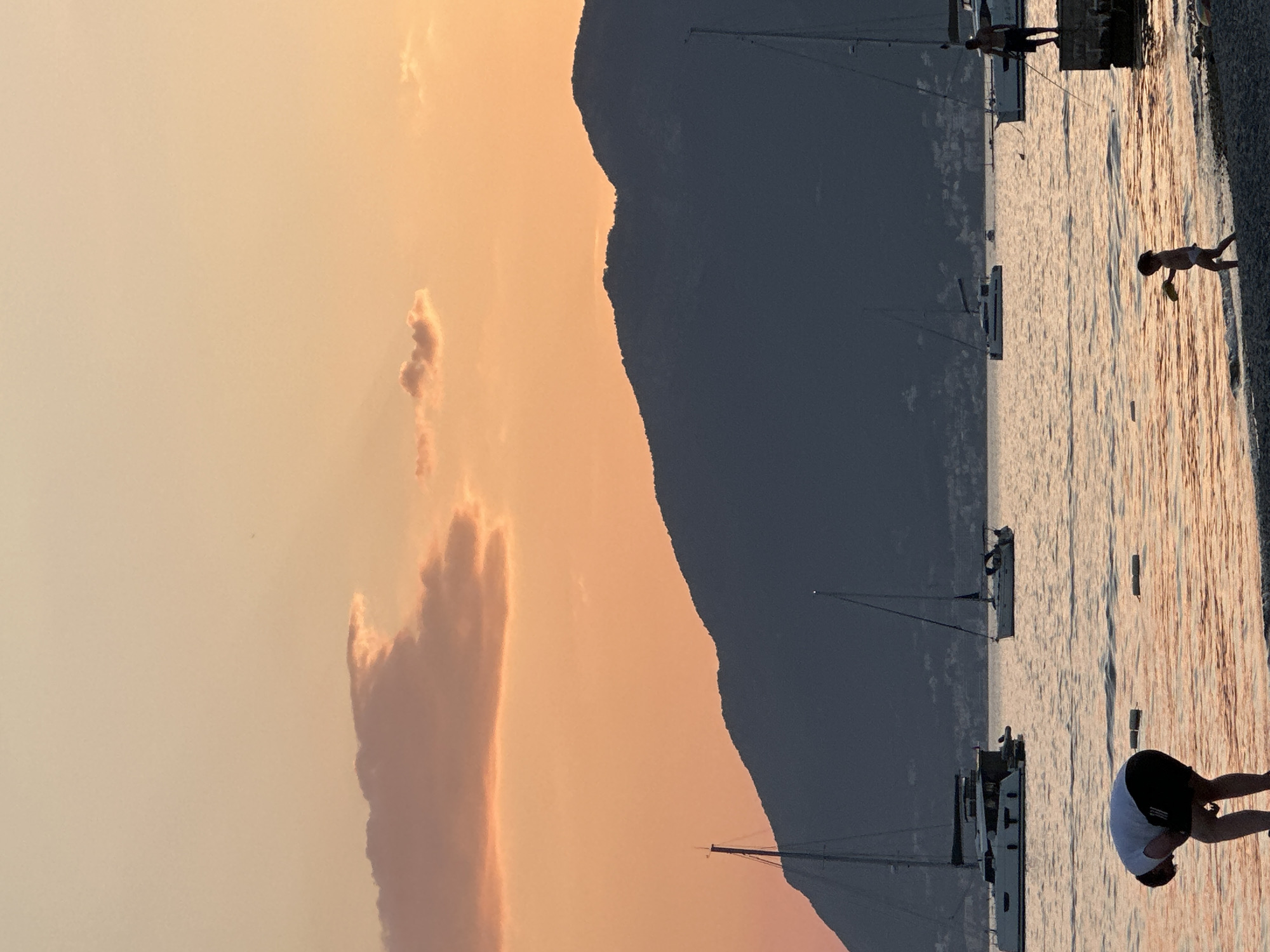 Sunset relaxation session captured in Tivat, Montenegro waterfront