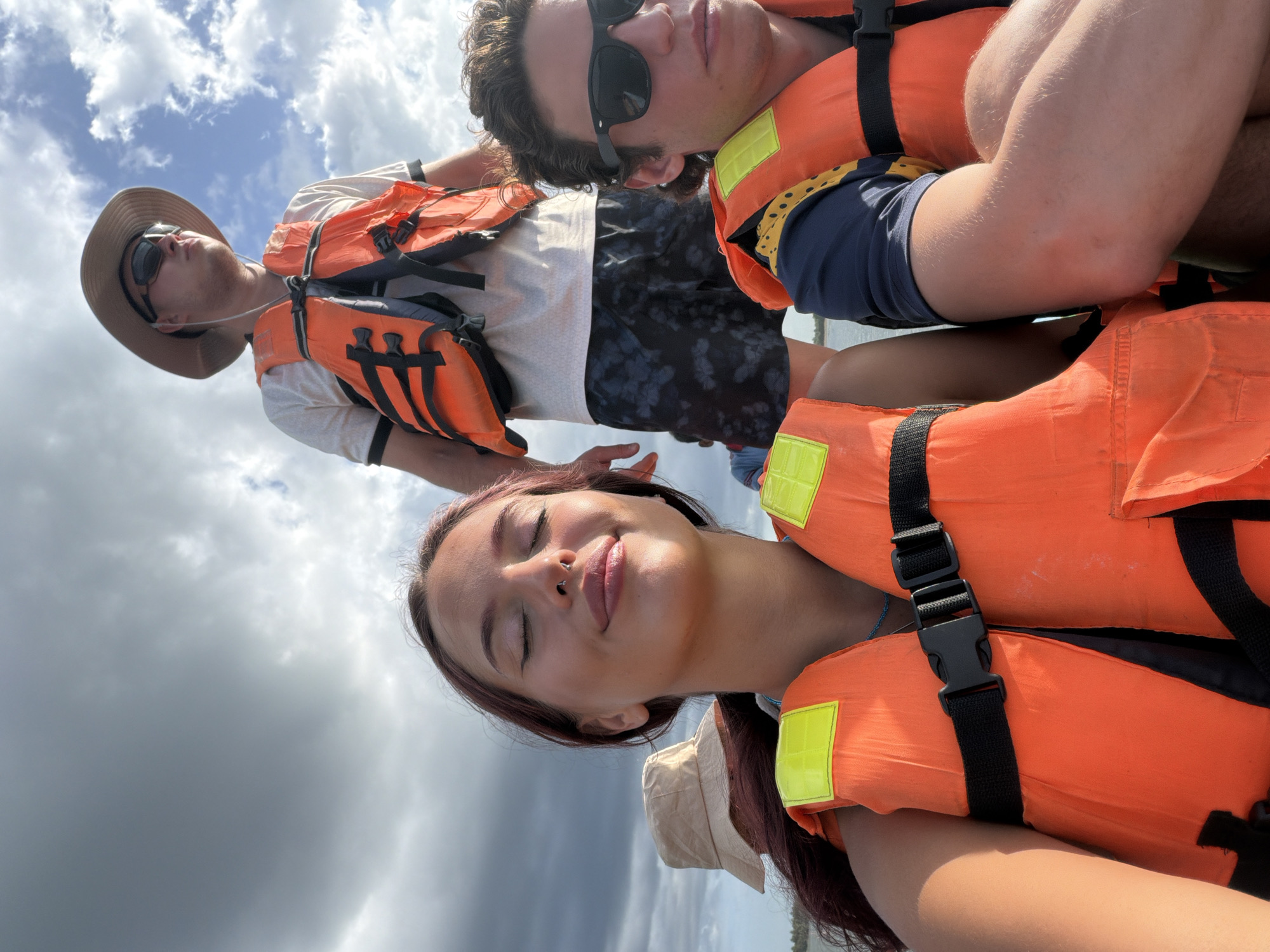 Four people enjoy leisurely boat trip in Pottuvil waters