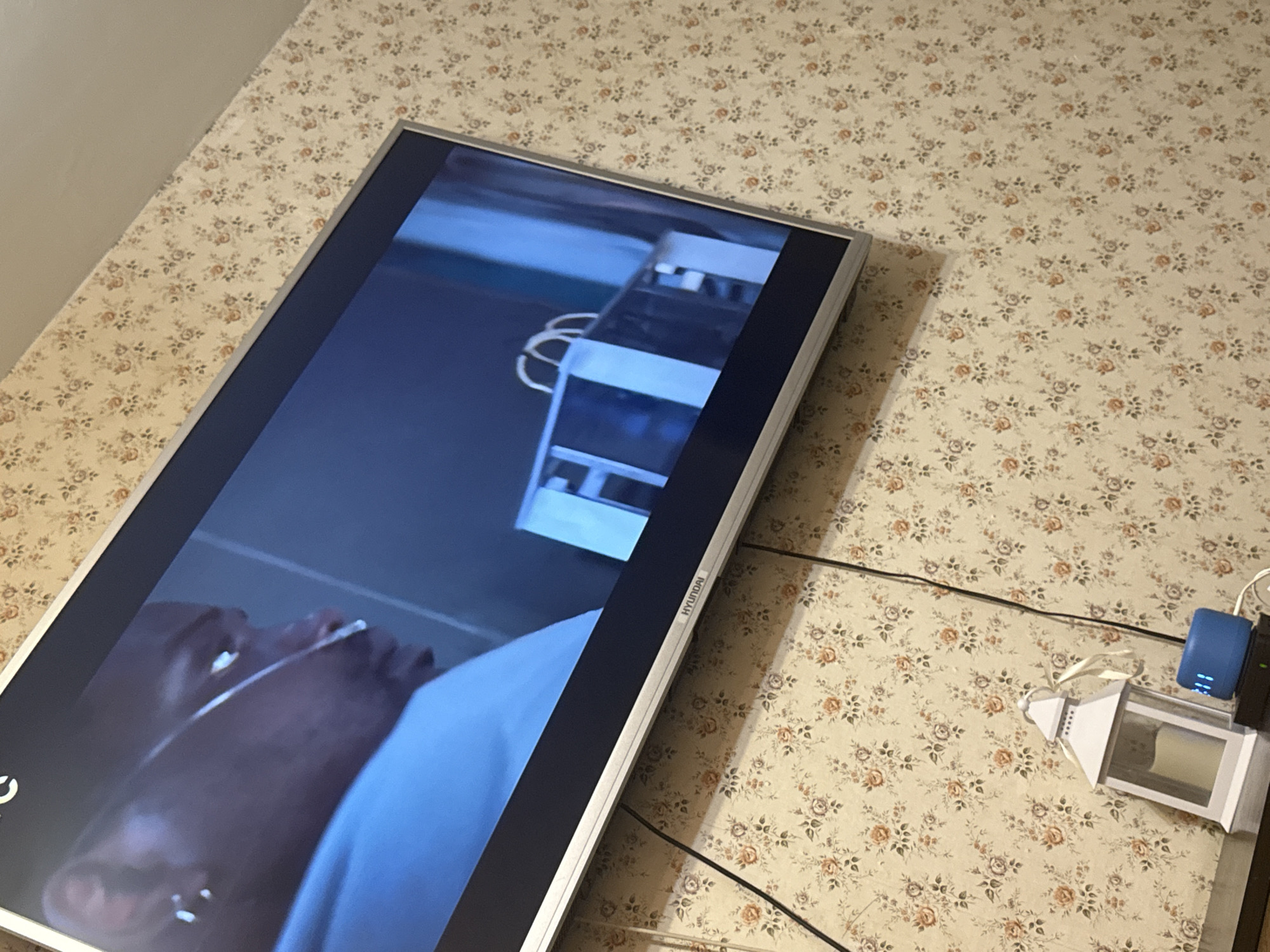 Mytishchi resident watches hospital drama on wall-mounted TV