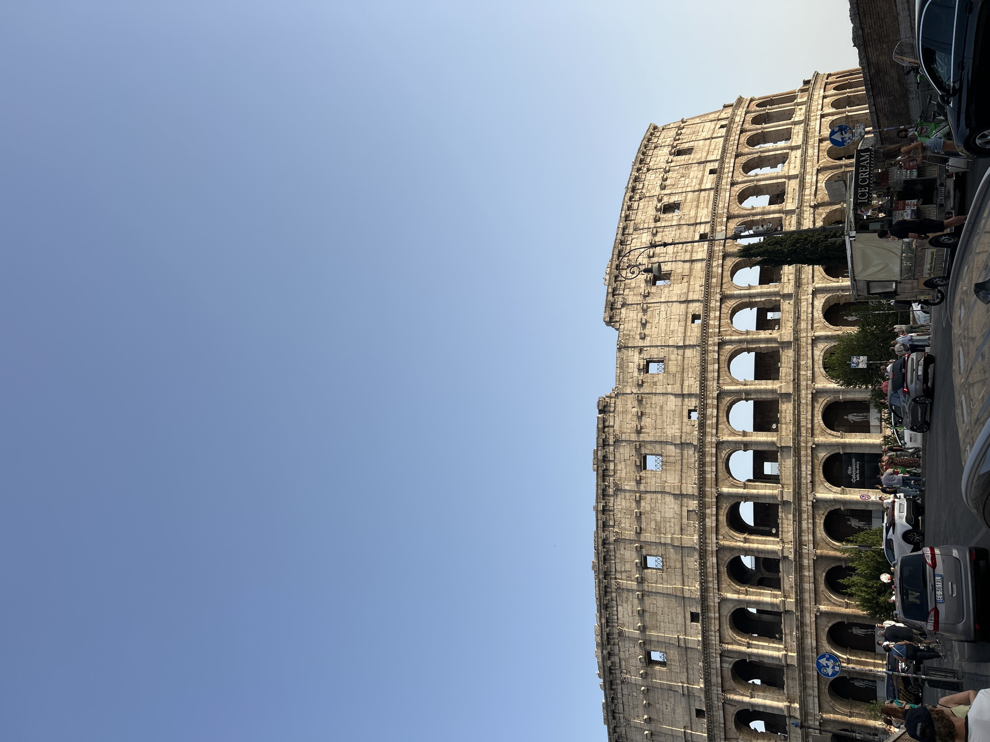 Rome's Colosseum from afternoon light to night illumination
