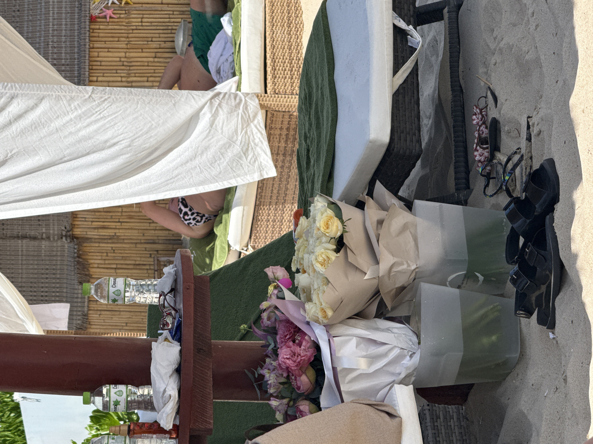 Beachgoers relax at Vietnamese resort with hotel amenities