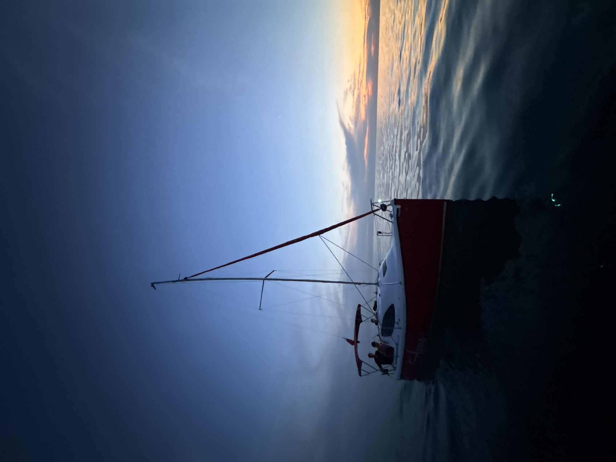 Sunset sailing excursion documented aboard sailboat Anna-1 near Anapa