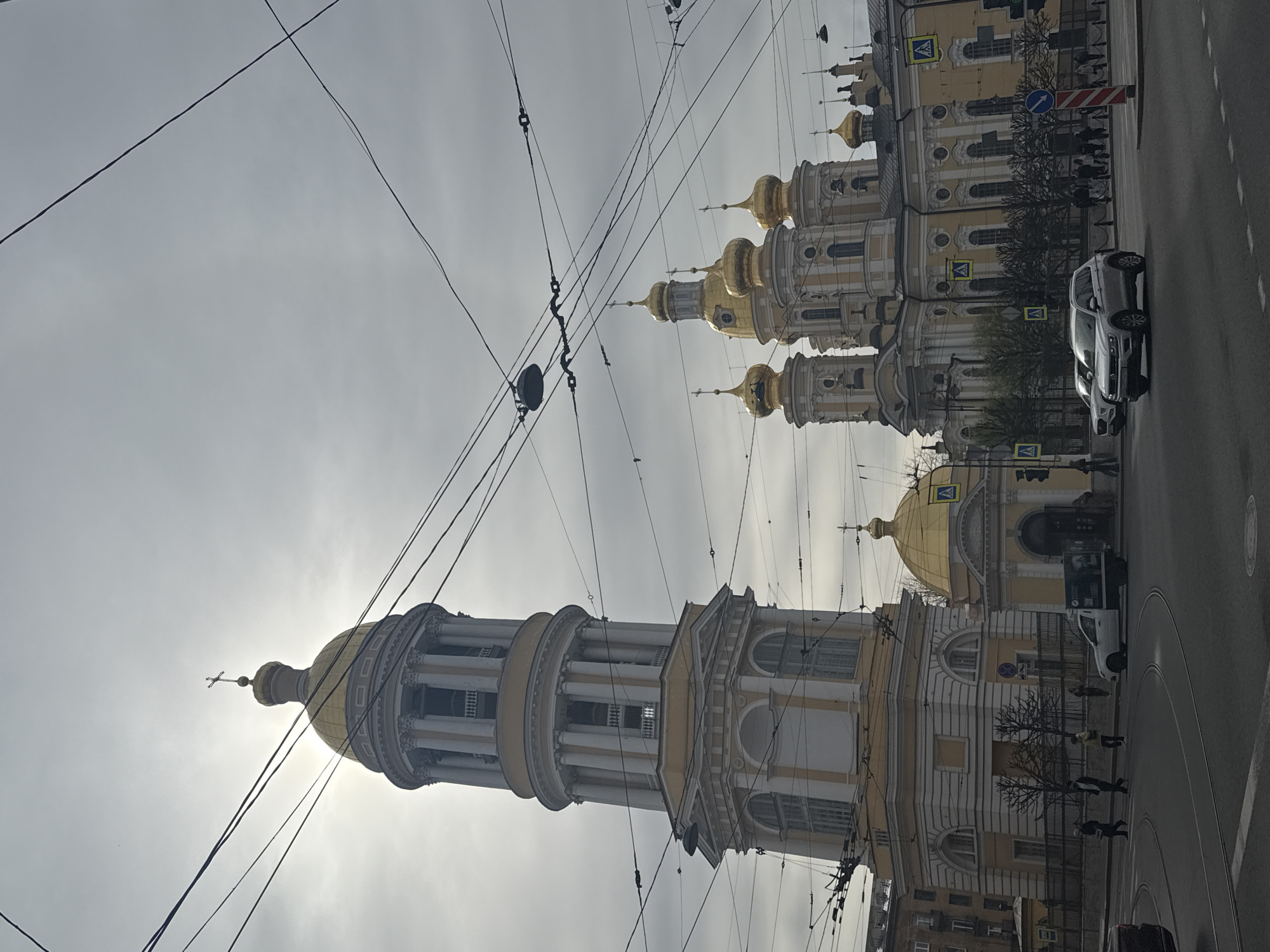 Morning street photography captures Saint Petersburg's classical architecture