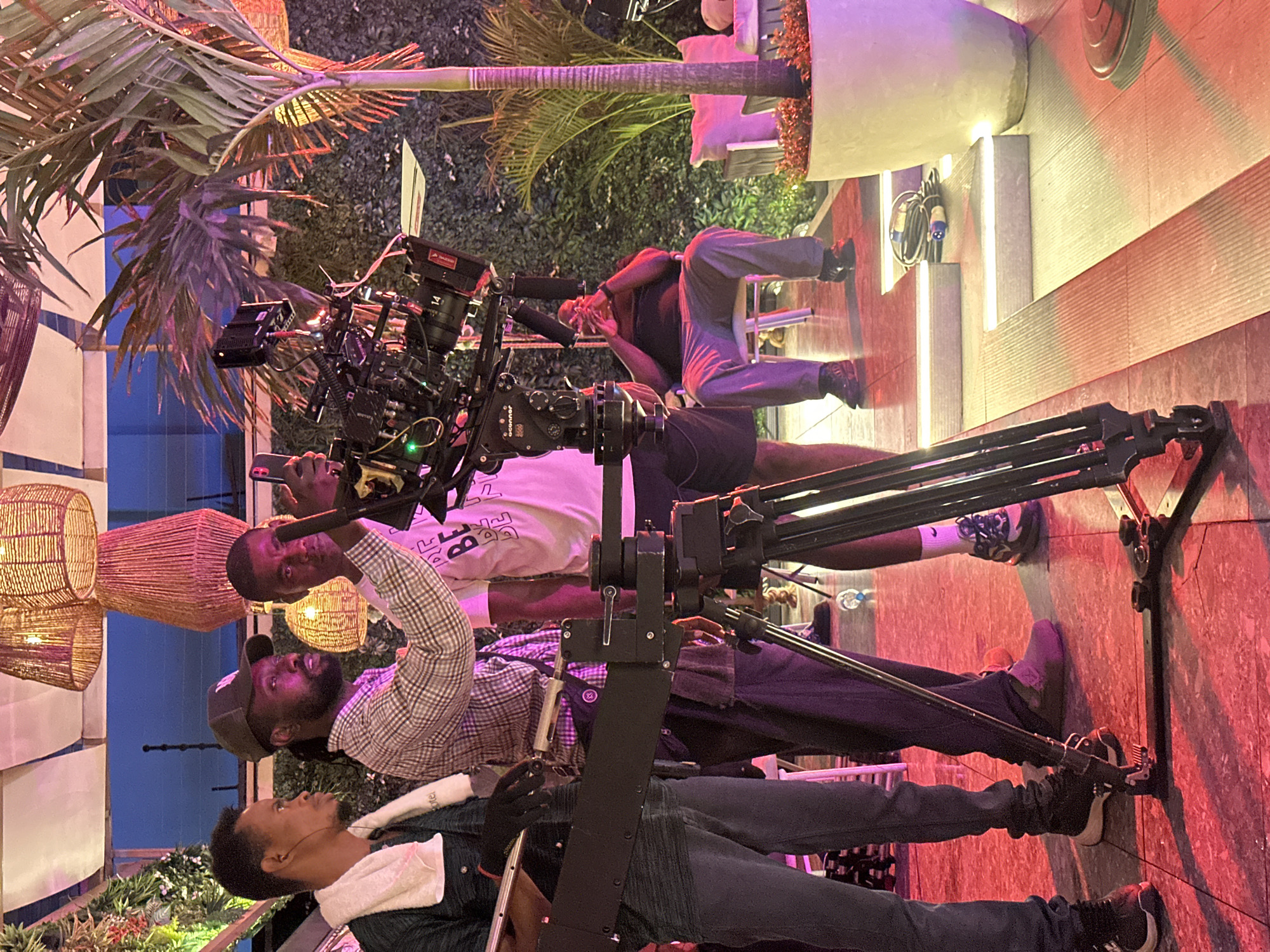 Film crew shoots overnight production in Itirin, Nigeria