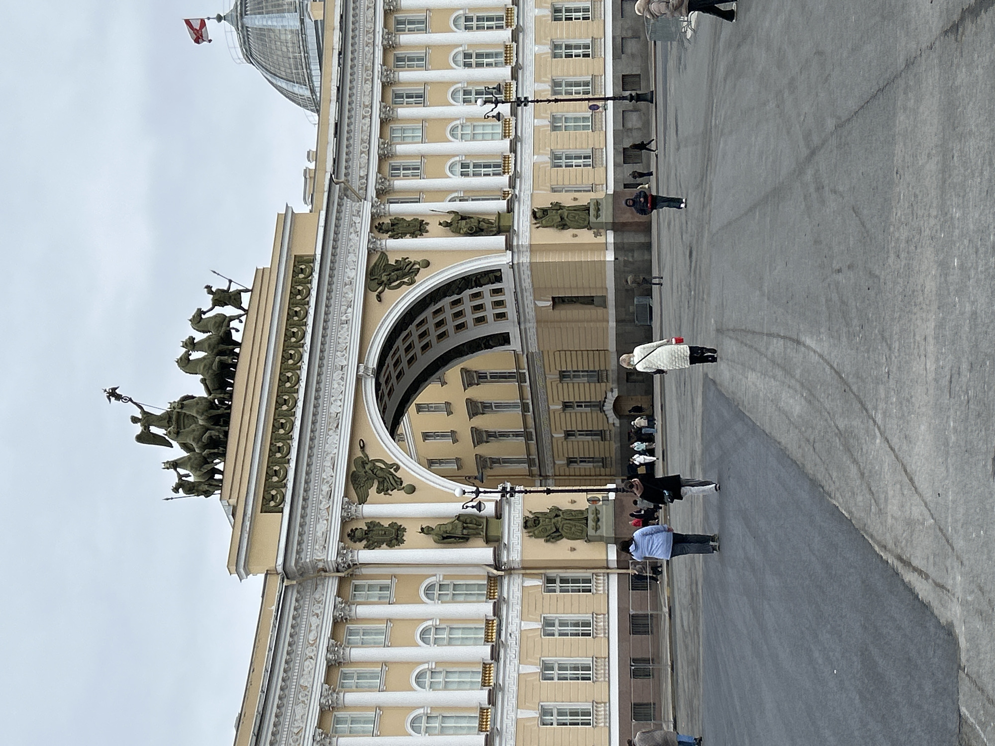 Palace Square architectural landmarks documented under overcast skies