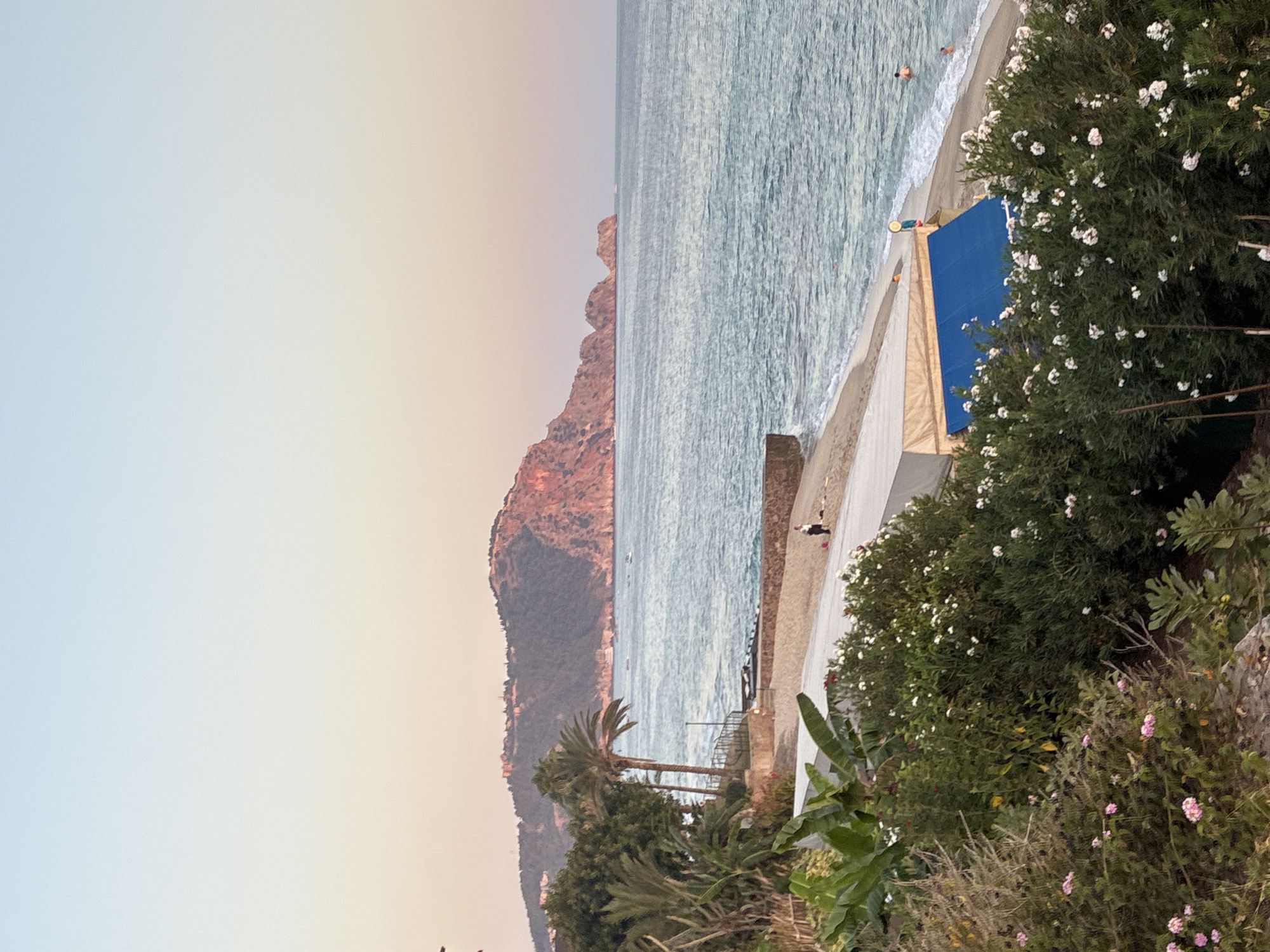 Alanya coastline at golden hour, Mediterranean calm