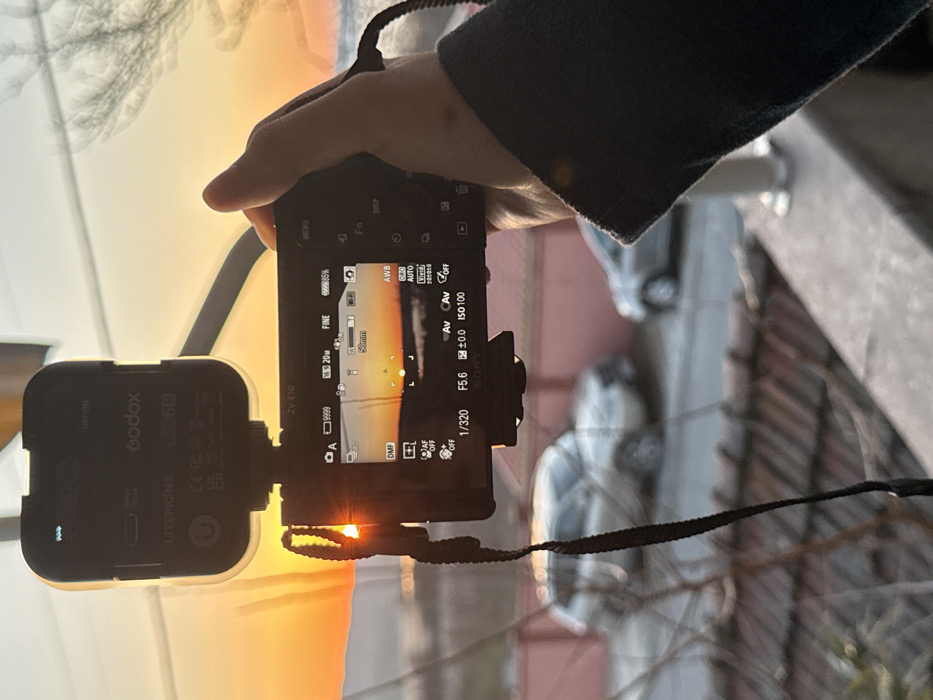 Photographer documents sunset session with professional gear in Burgas