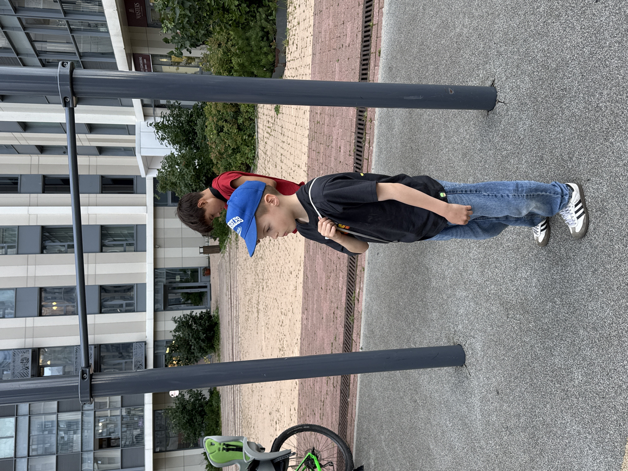 Afternoon play at a Moscow outdoor court and playground