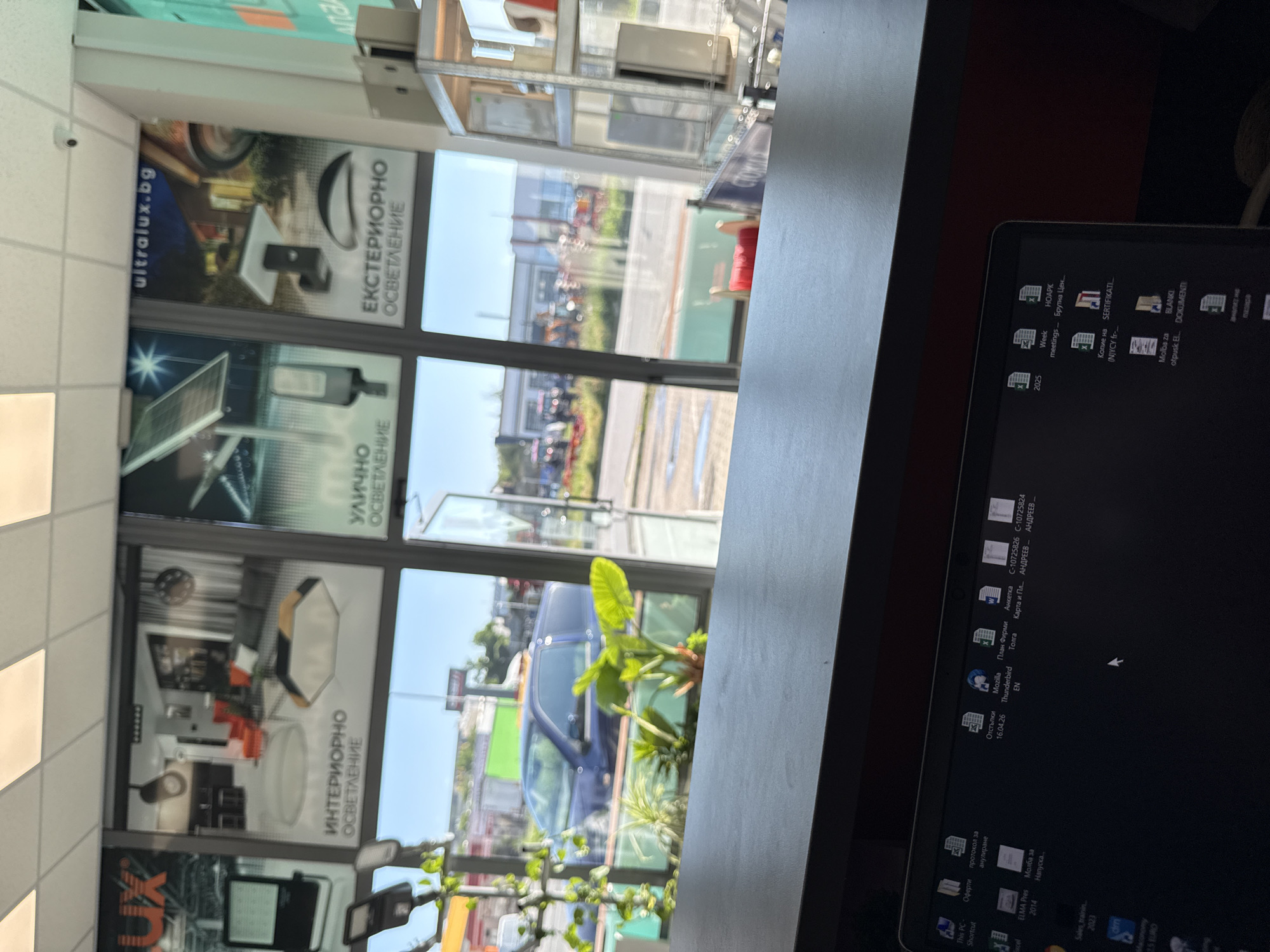 Morning scenes captured at Shumen retail district and gas station
