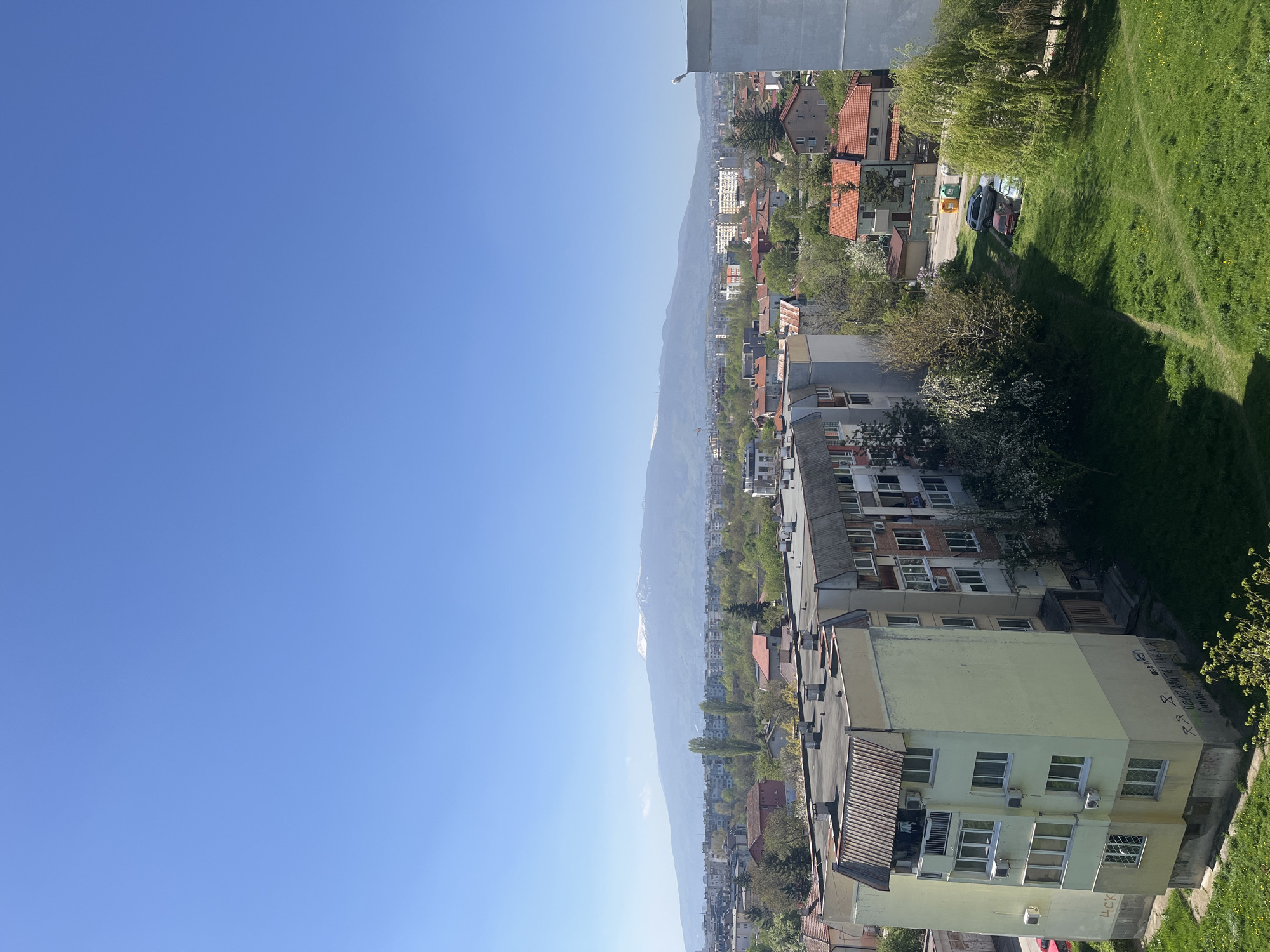 Morning panoramic views captured from elevated Sofia vantage point